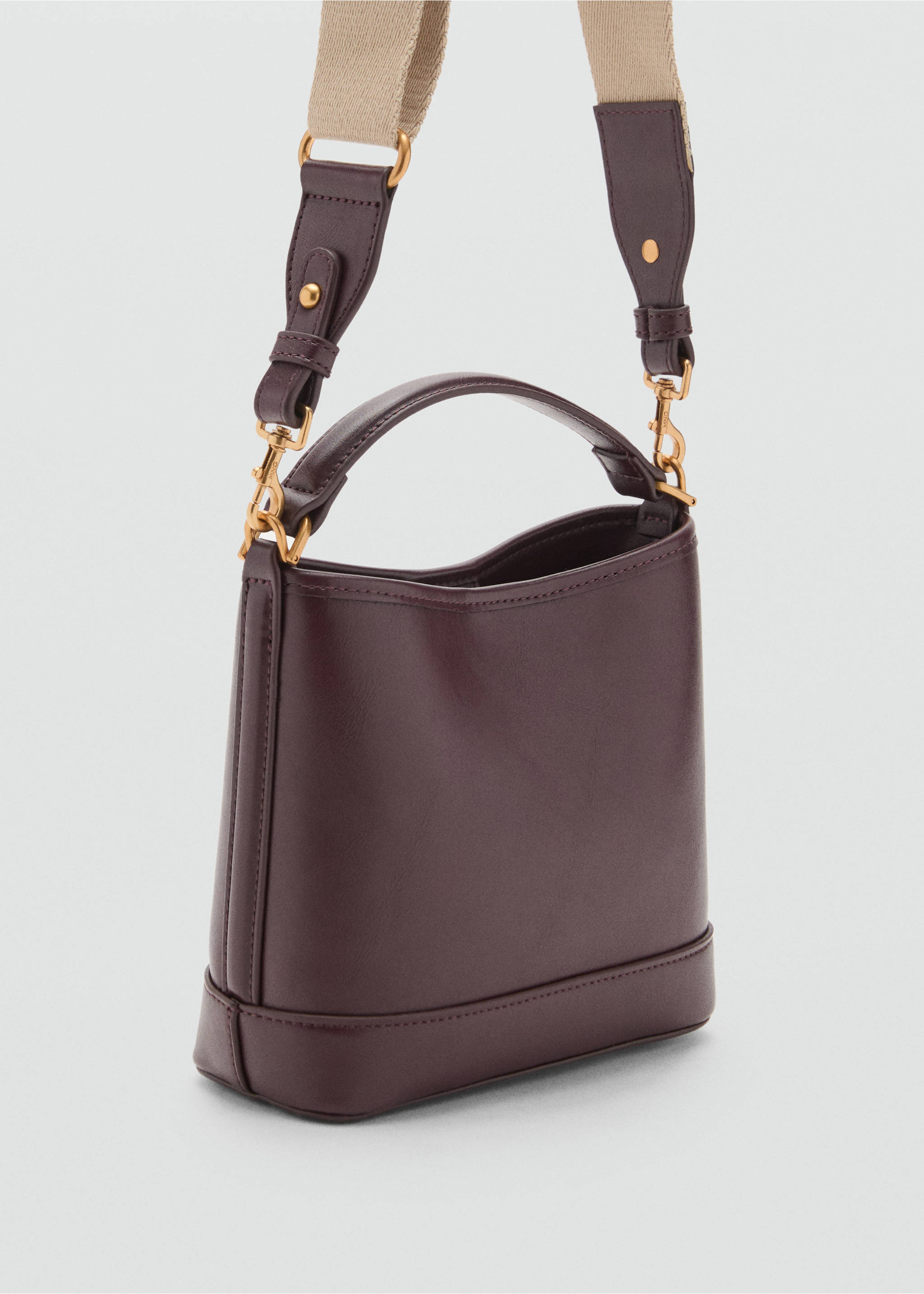 Bolso bucket tamaño pequeño - Plano medio, Burdeos. Ref: 17042924-00.