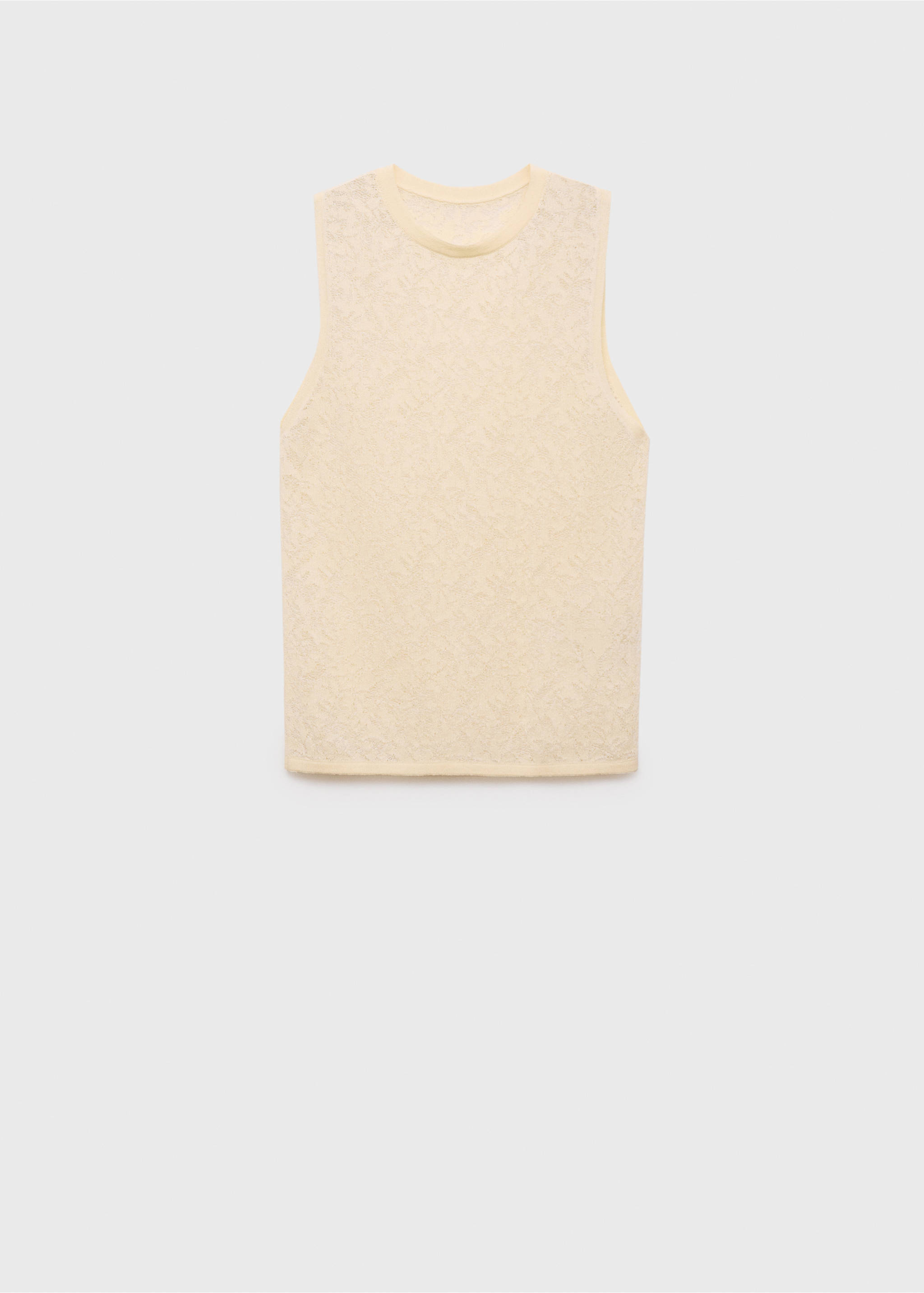 Openwork knit top - Article without model, Ecru. Ref: 17042927-00.