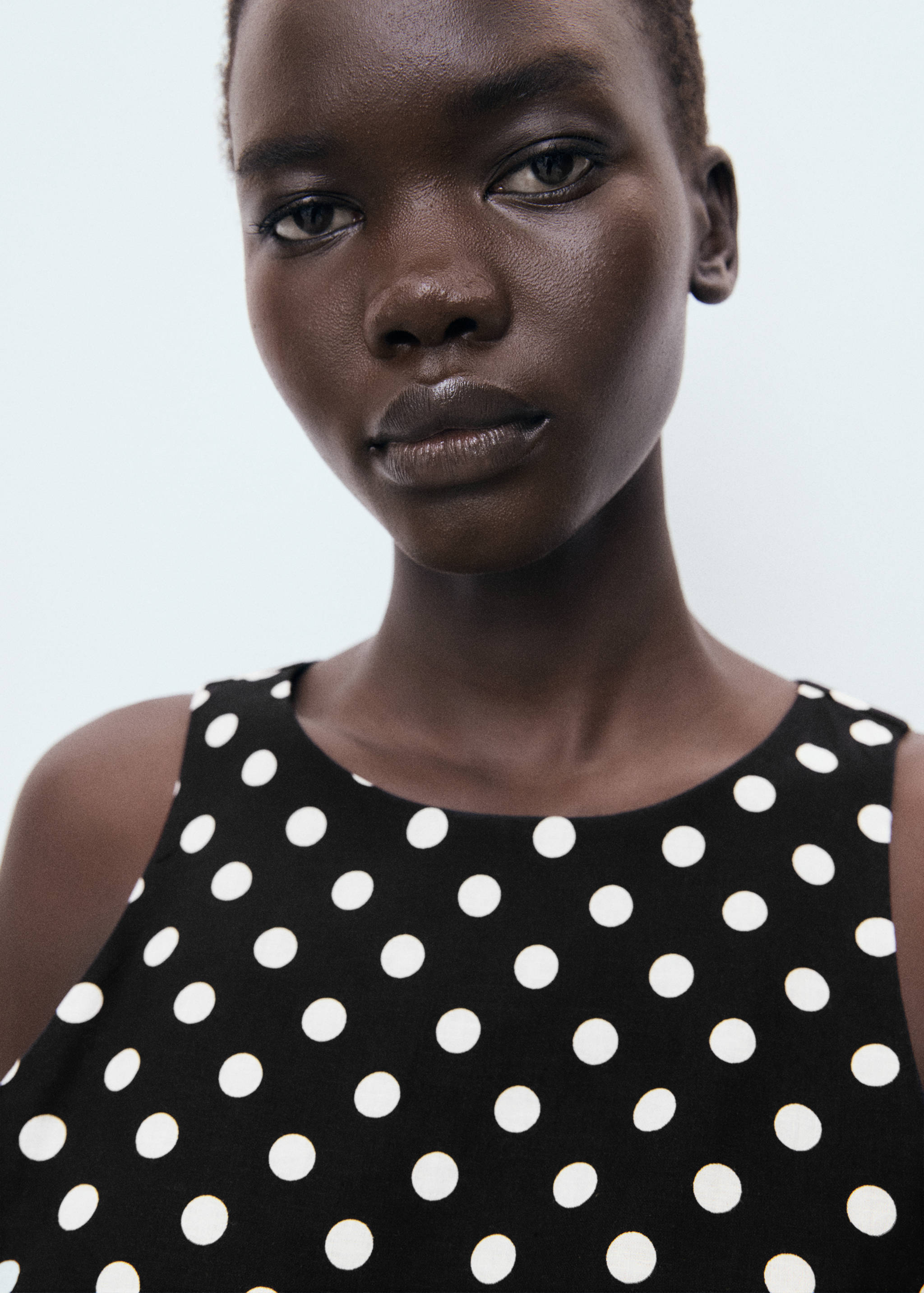 Polka-dot belt jumpsuit - Details of the article 1