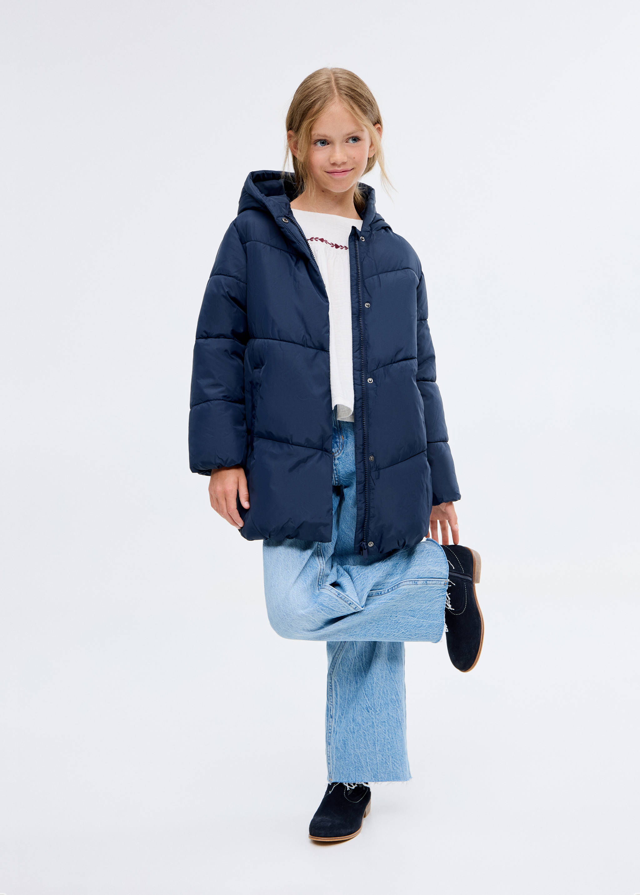 Anorak matelassé à capuche - Plan général