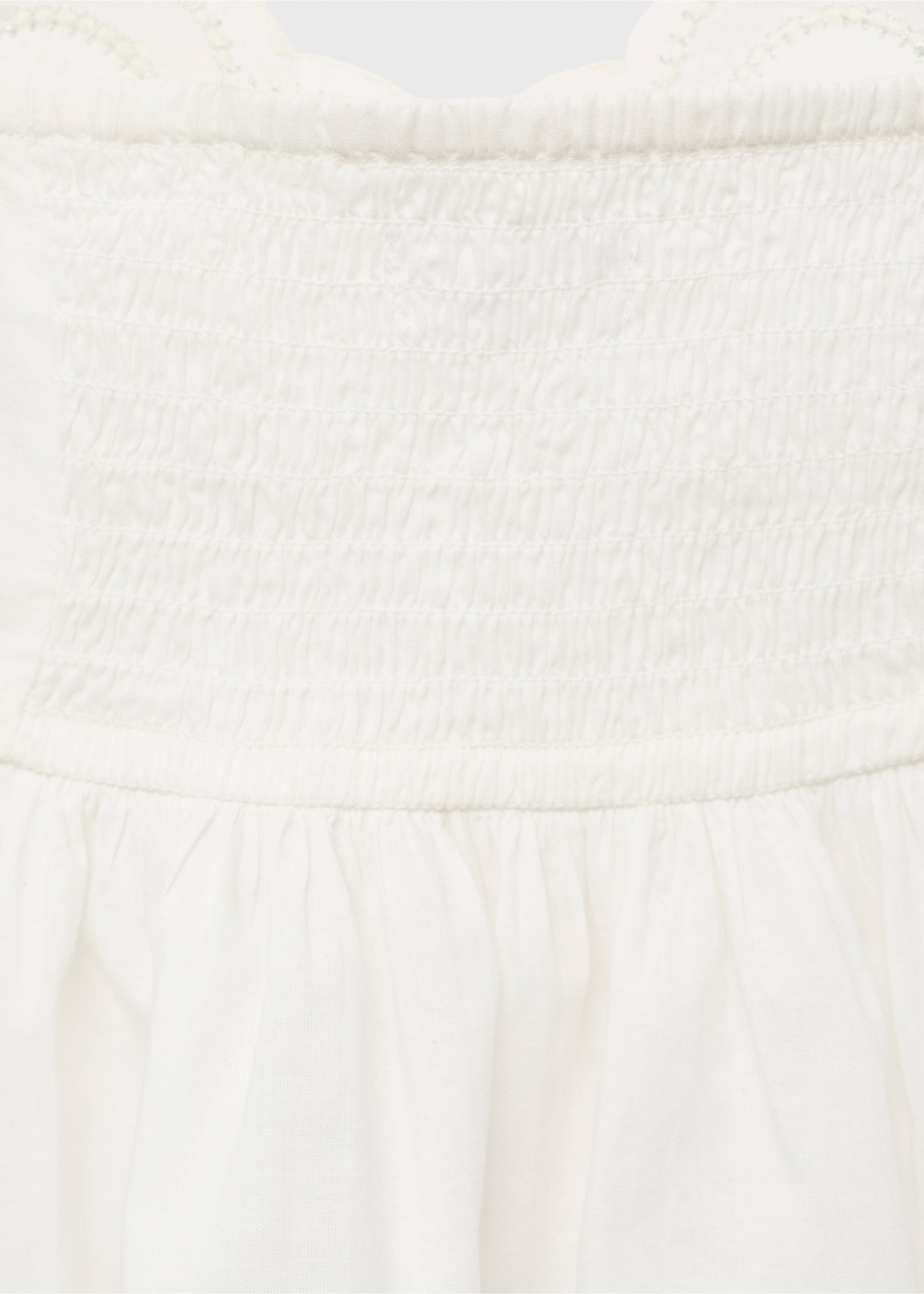 Embroidered flower top - Details of the article 0, Off White. Ref: 17043275-00.
