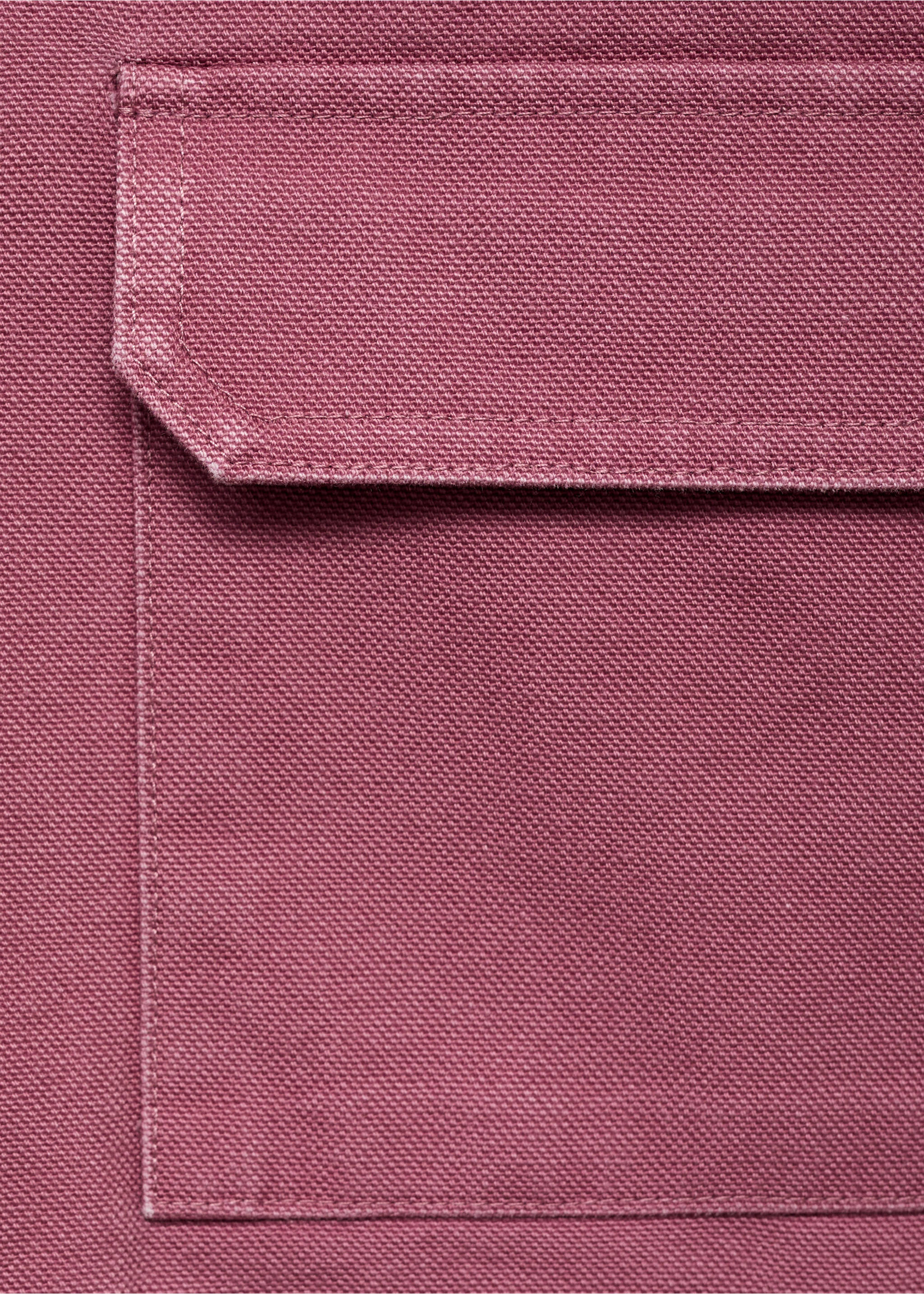 Denim parka with contrasting collar - Details of the article 0, Cherry. Ref: 17043277-00.