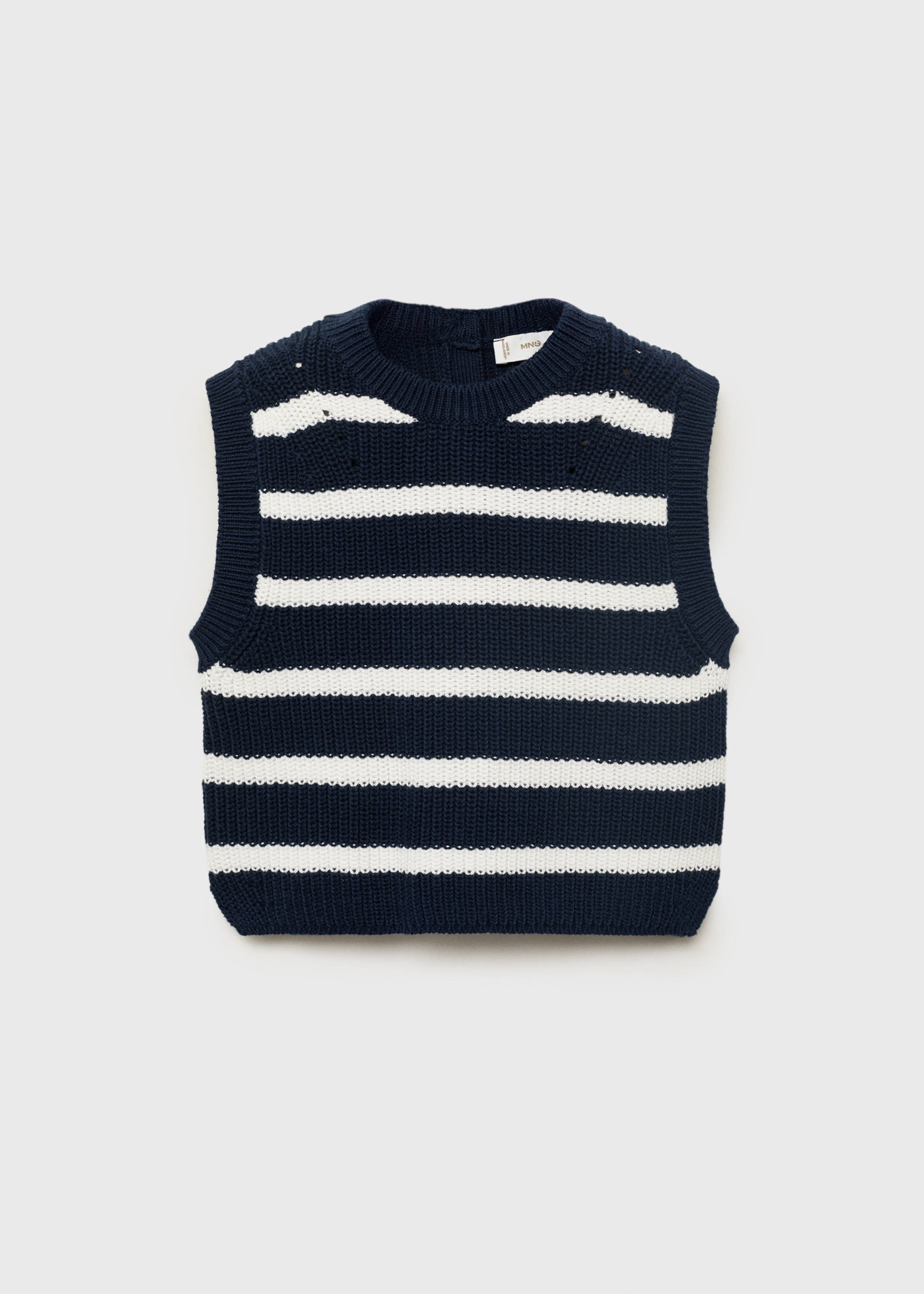 Striped knitted gilet - Article without model