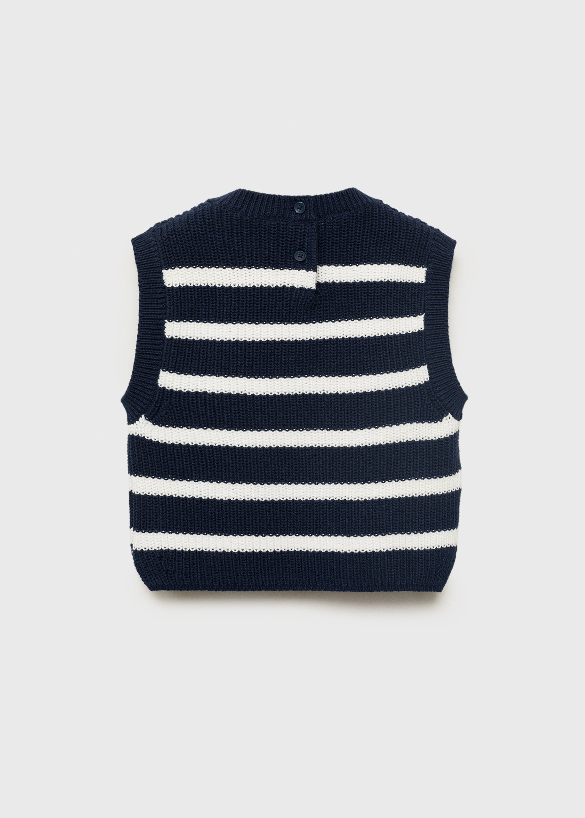 Striped knitted gilet - Reverse of the article