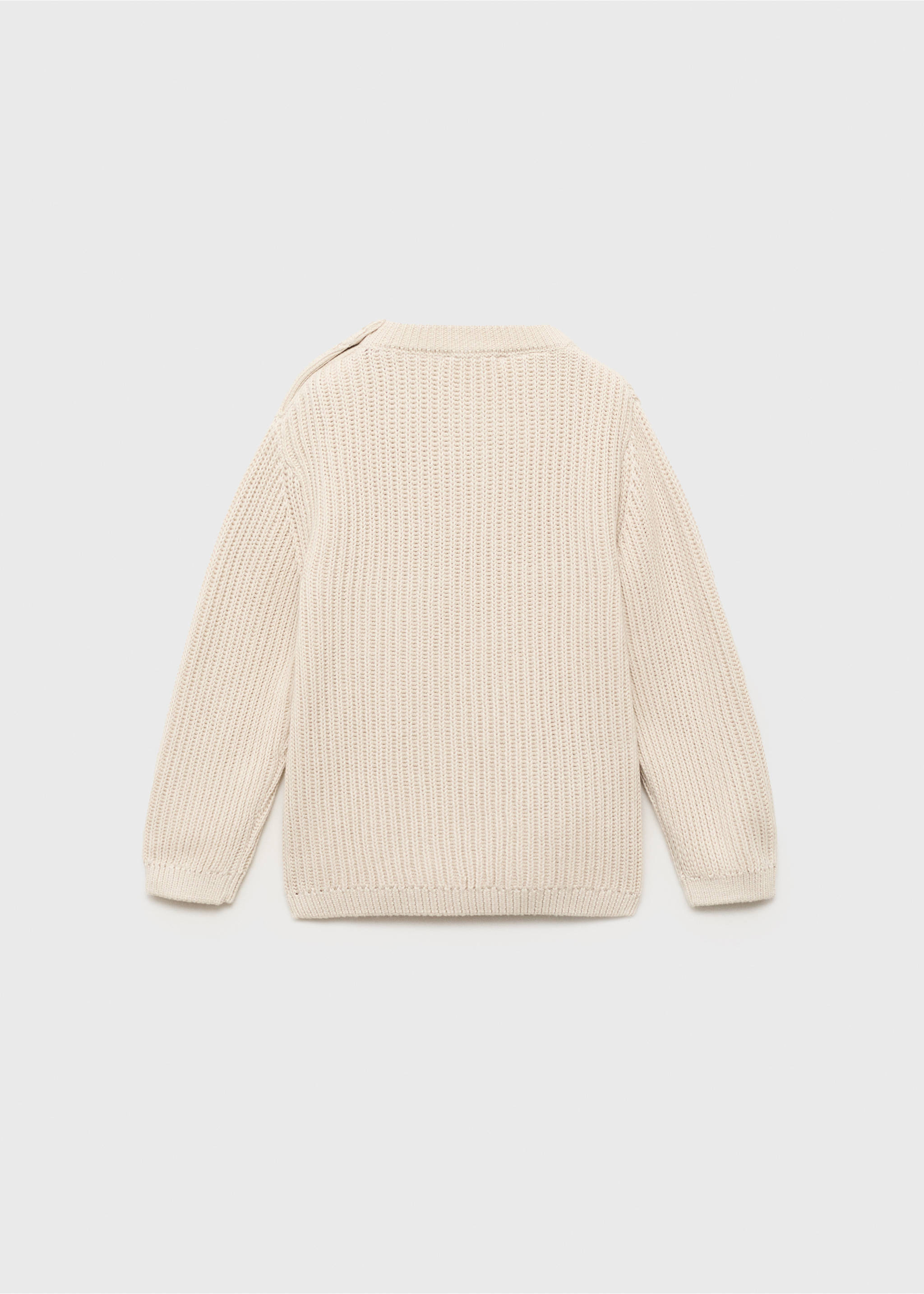 Buttons detail knit sweater - Reverse of the article, Beige. Ref: 17043281-00.
