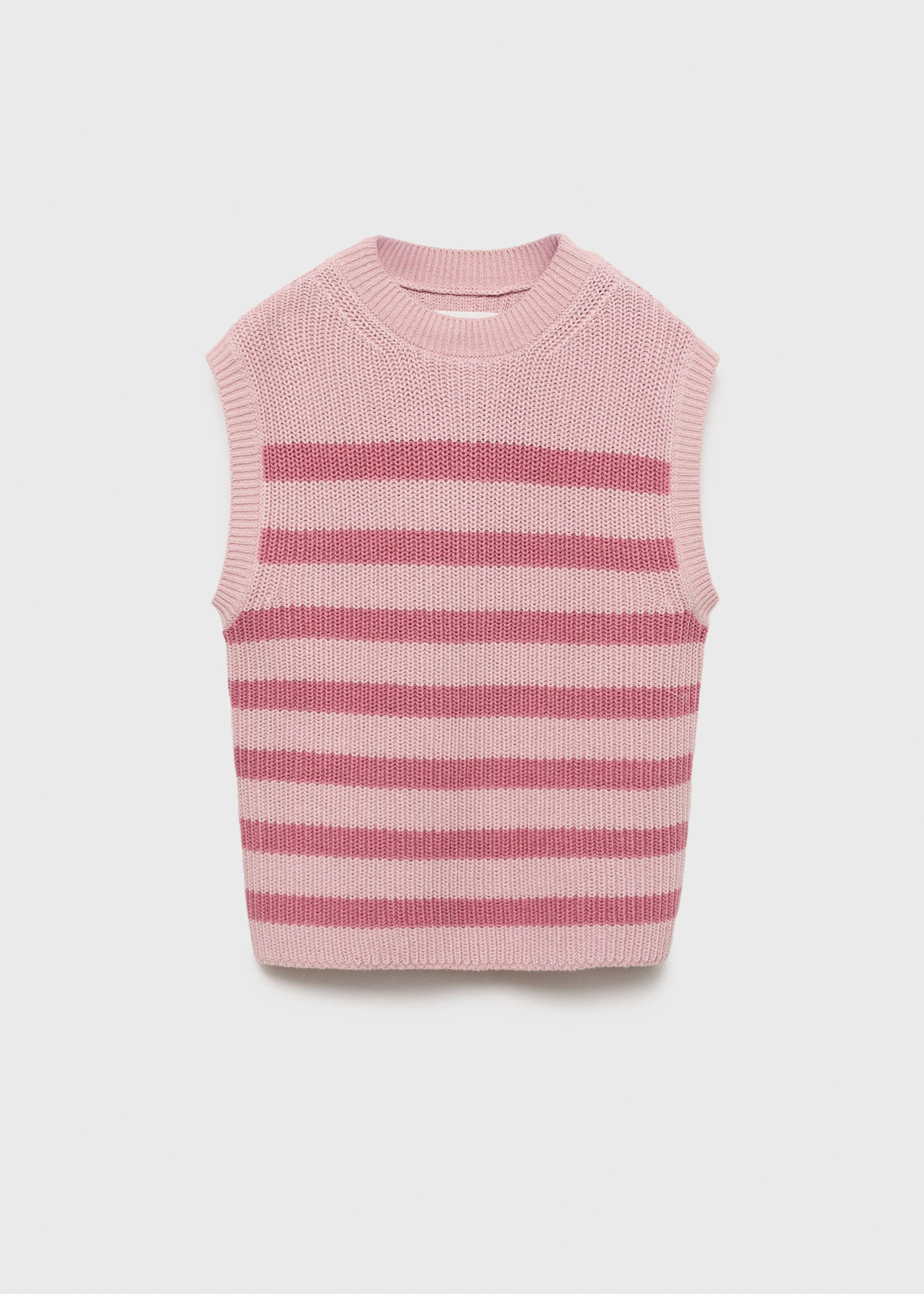 Striped knitted gilet - Article without model