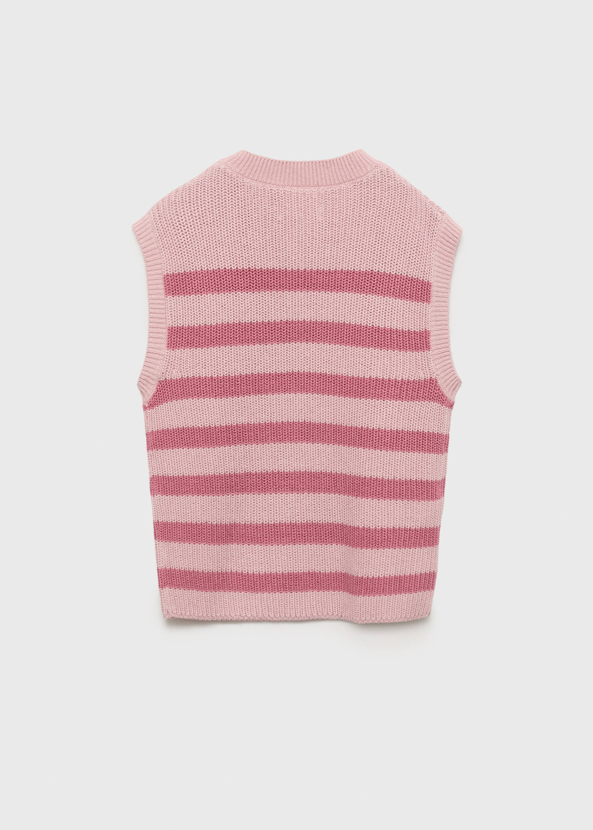 Striped knitted gilet - Reverse of the article