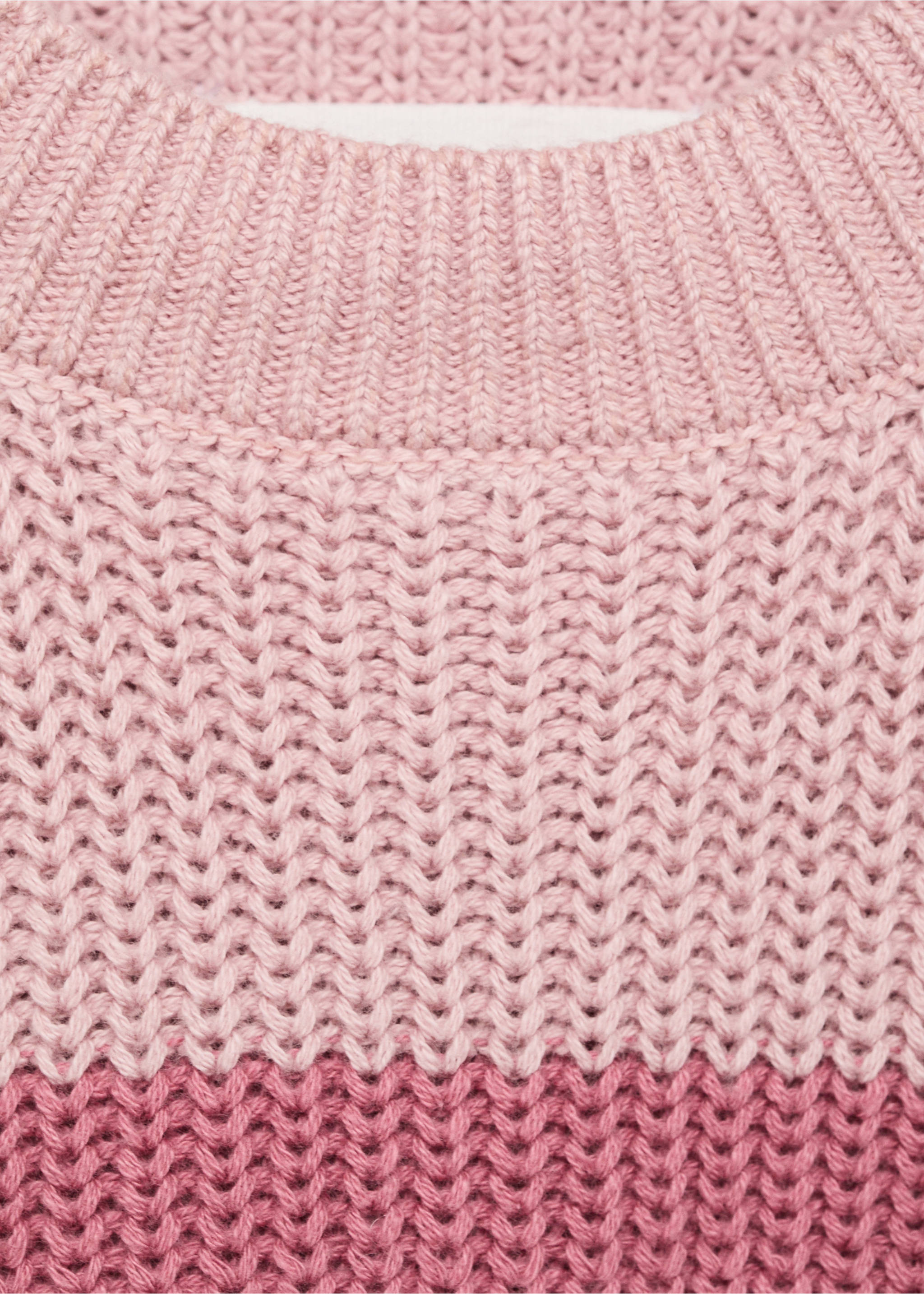 Striped knitted gilet - Details of the article 8, Pink. Ref: 17043282-00.