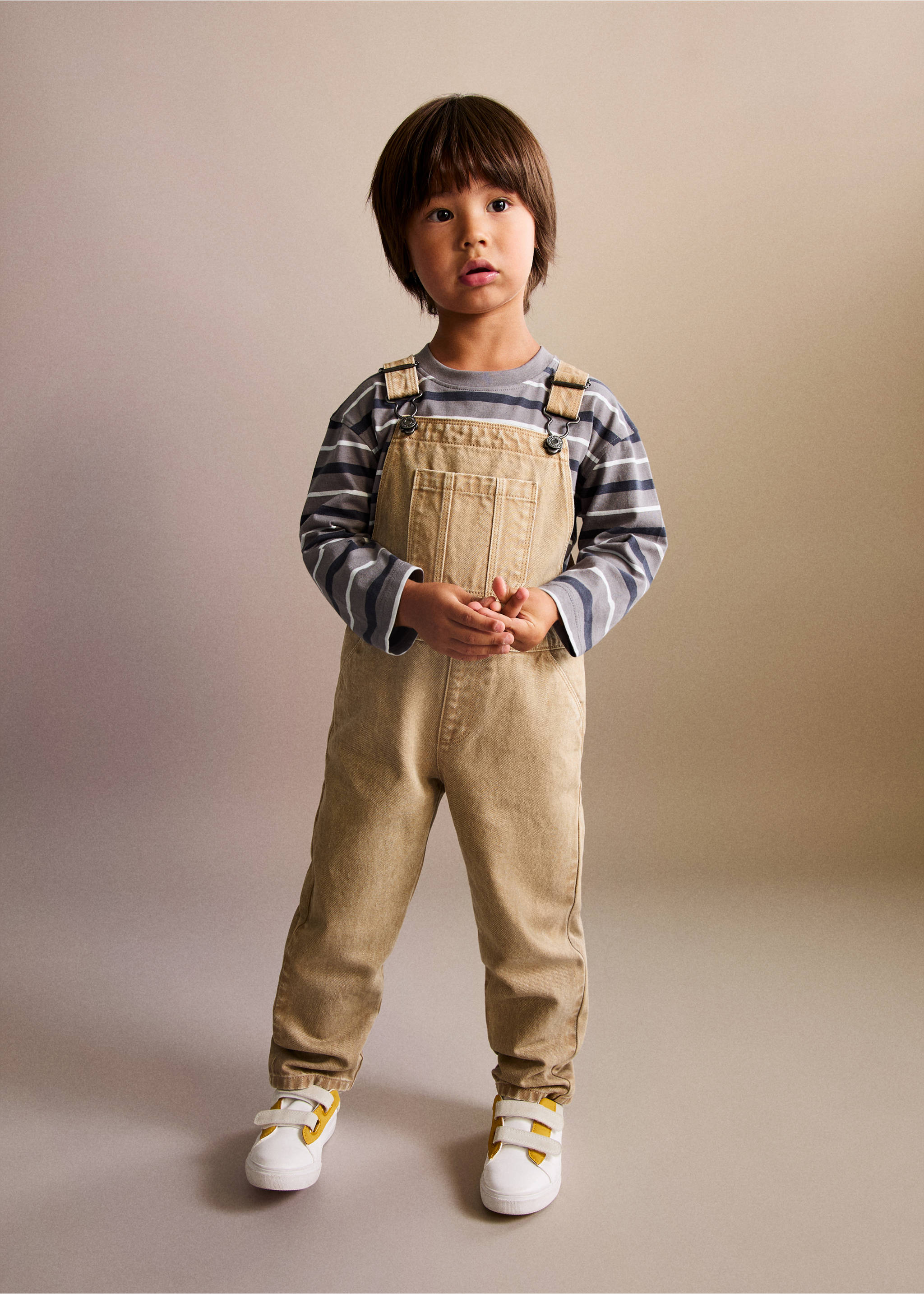 Long denim dungarees - General plane, Tobacco Brown. Ref: 17043283-00.