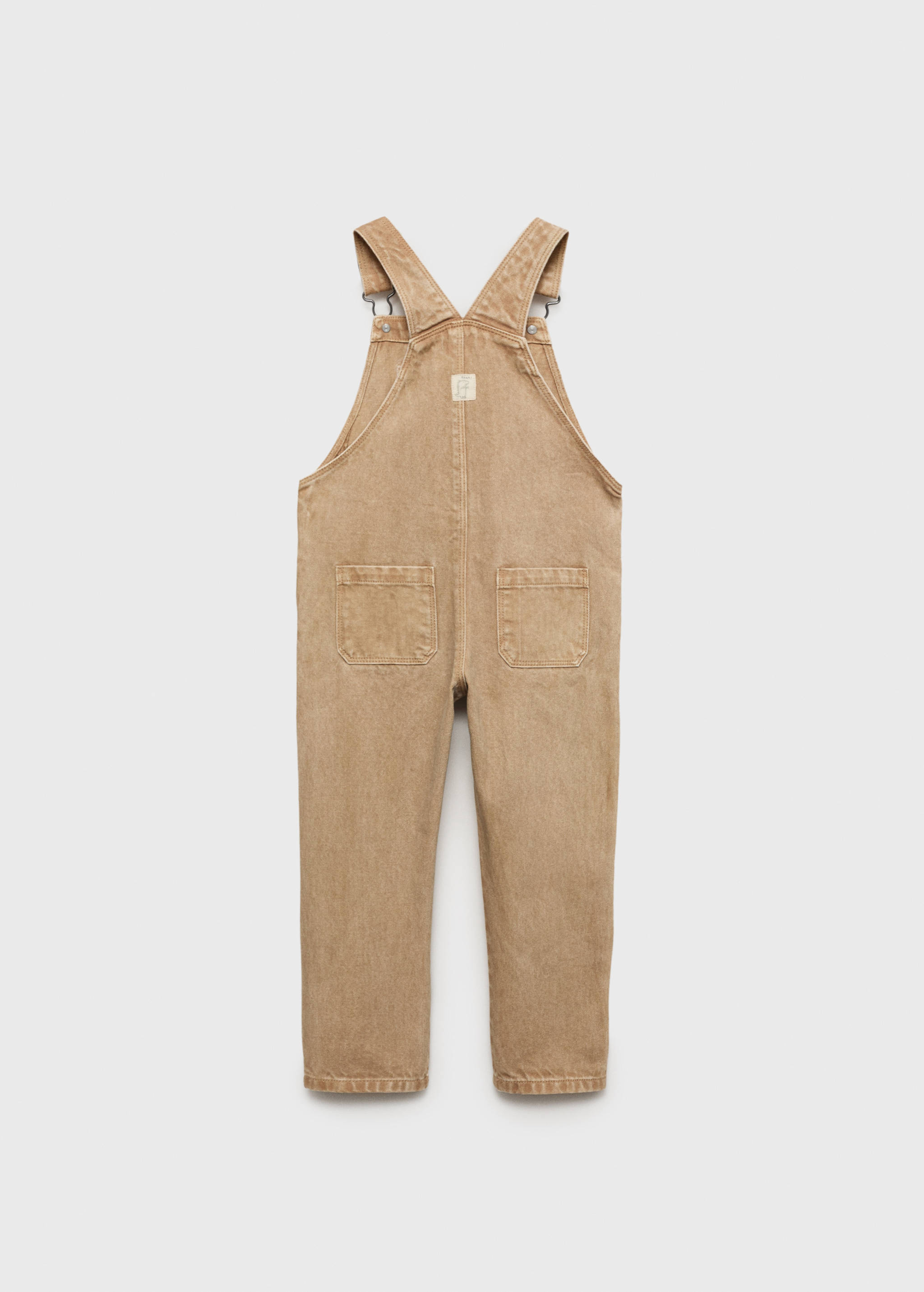 Long denim dungarees - Reverse of the article