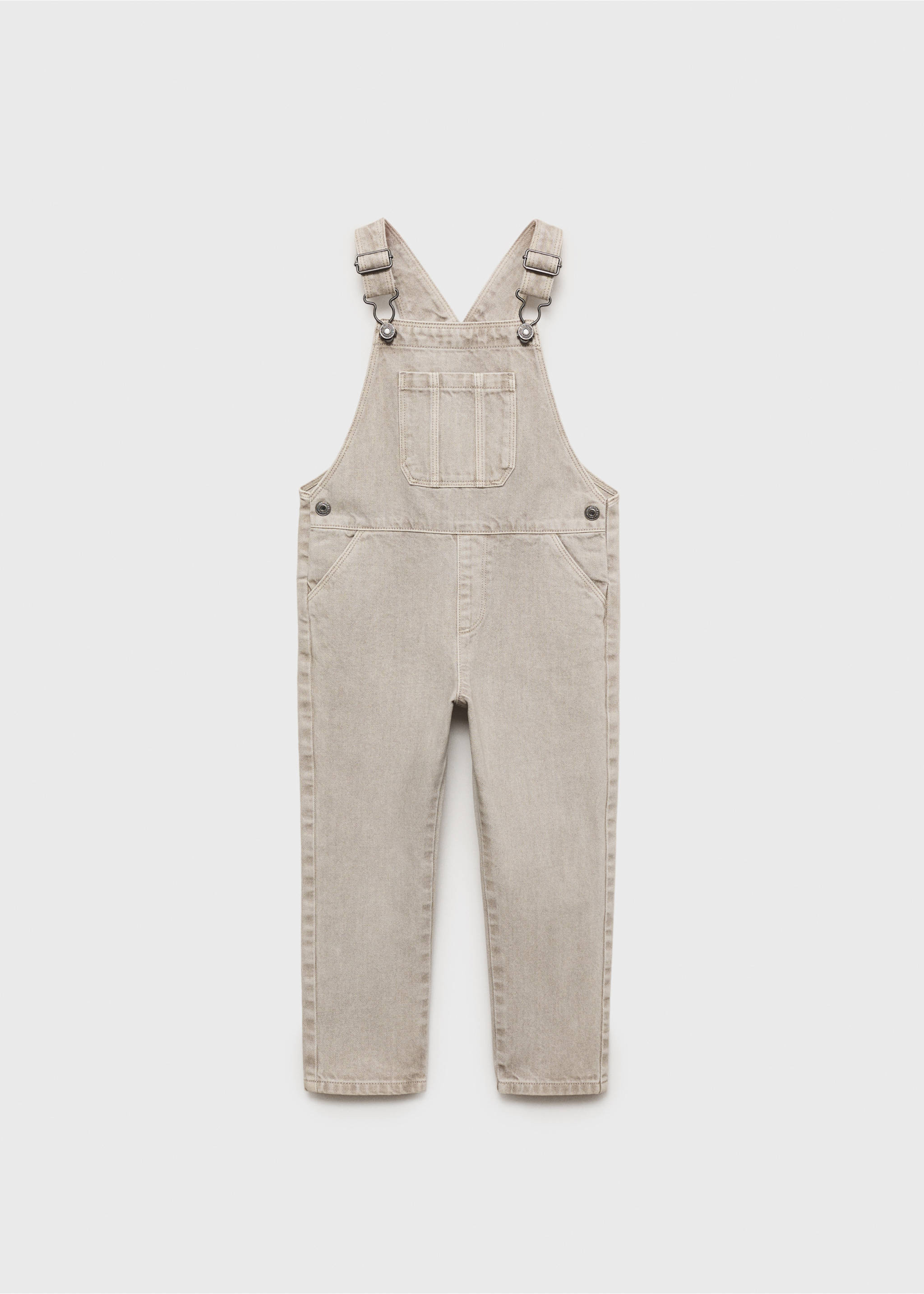 Long denim dungarees - Article without model, Grey. Ref: 17043283-00.