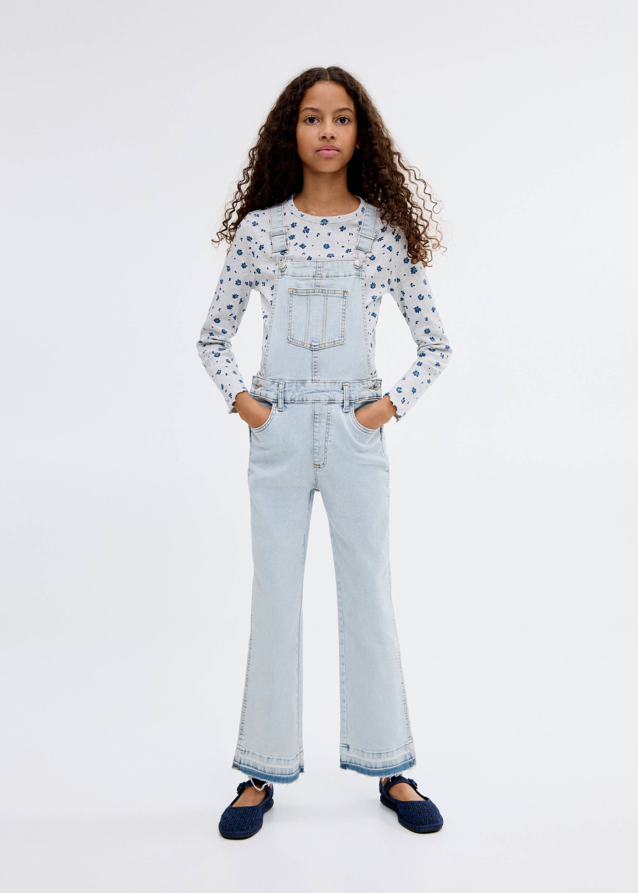 Denim katoenen tuinbroek - Overzichtstekening