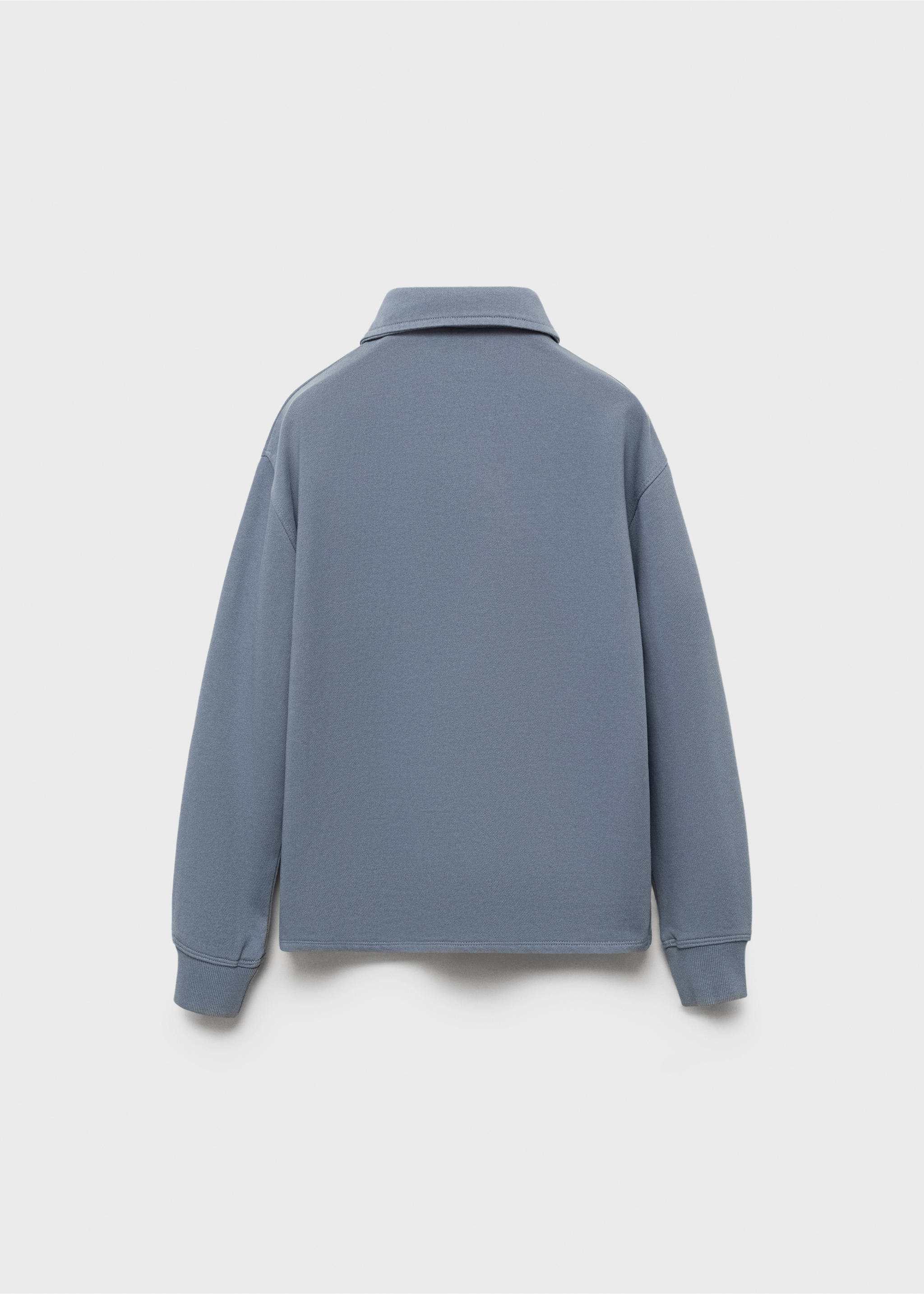 Polo-neck sweatshirt - Reverse of the article, Blue. Ref: 17043285-00.