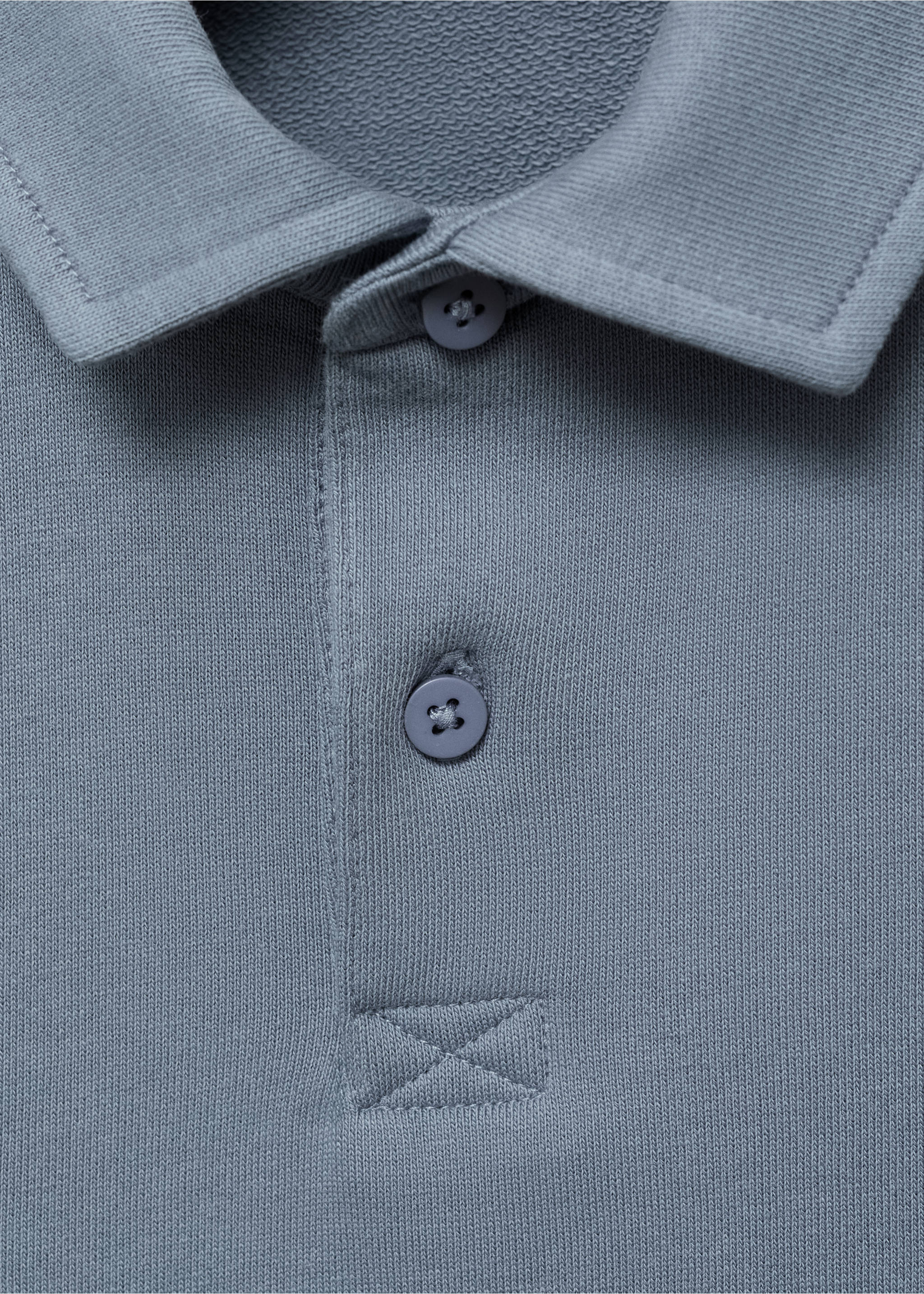 Polo-neck sweatshirt - Details of the article 8, Blue. Ref: 17043285-00.