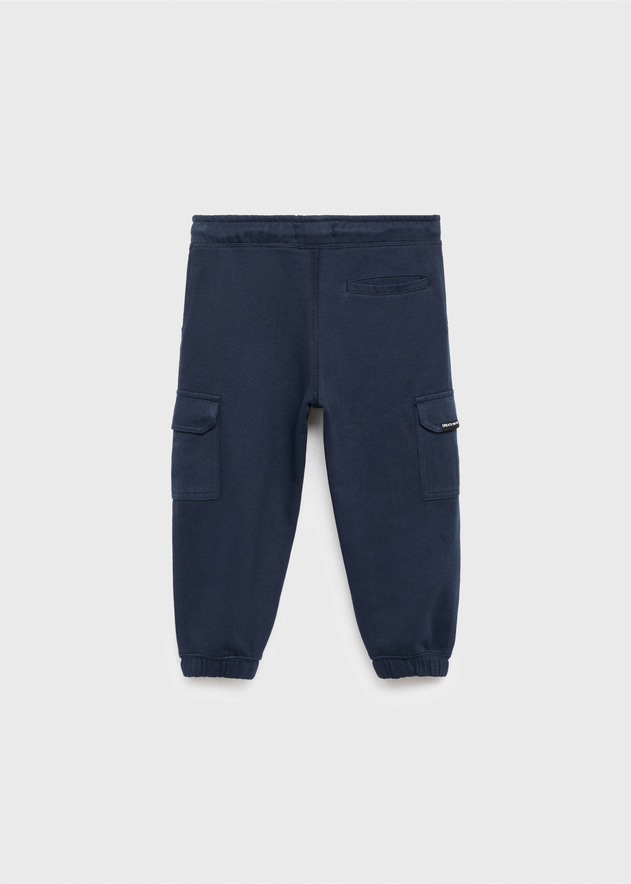 Cargo joggers with drawstring - Reverse of the article, Navy. Ref: 17043287-00.