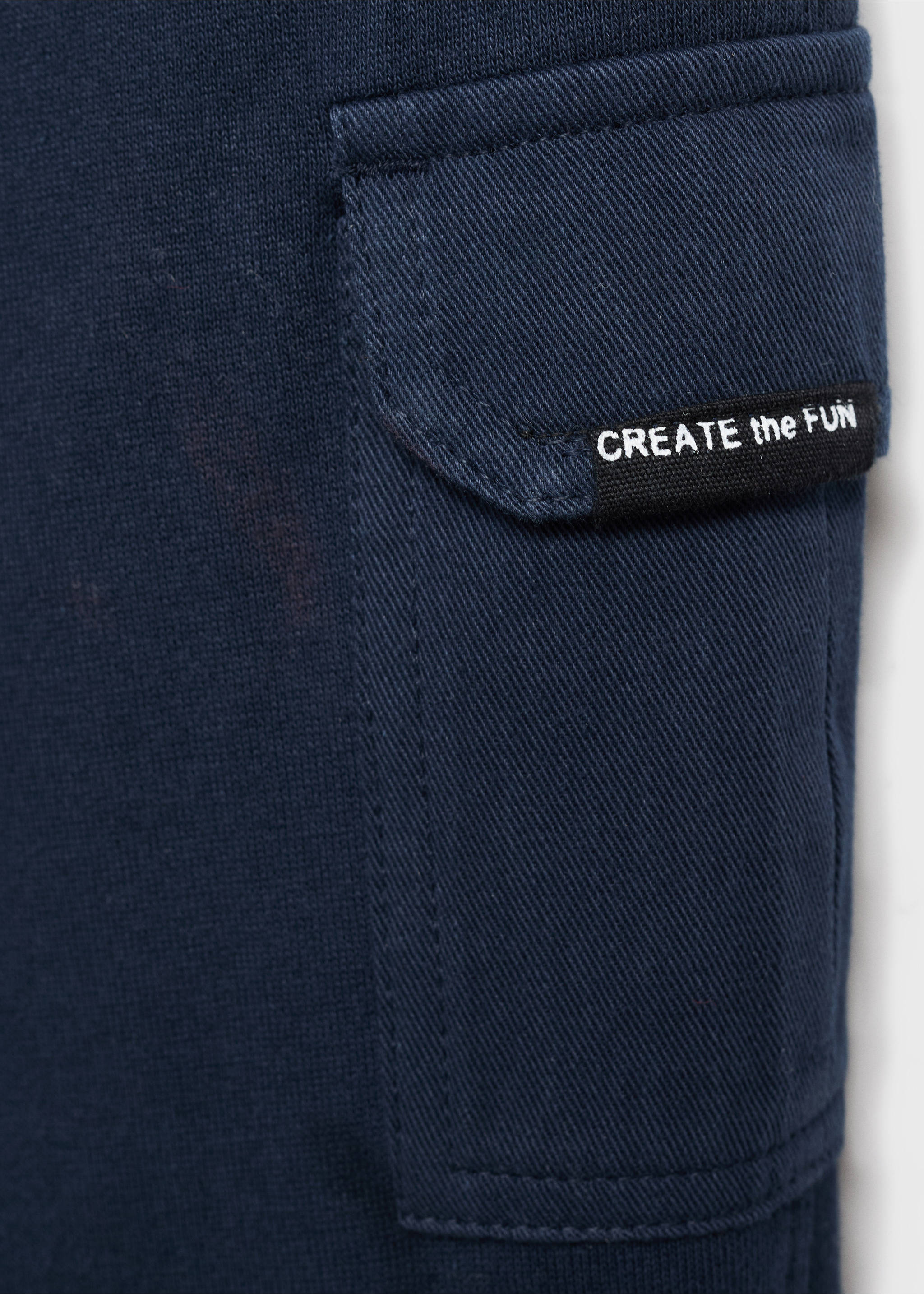 Cargo joggers with drawstring - Details of the article 0, Navy. Ref: 17043287-00.