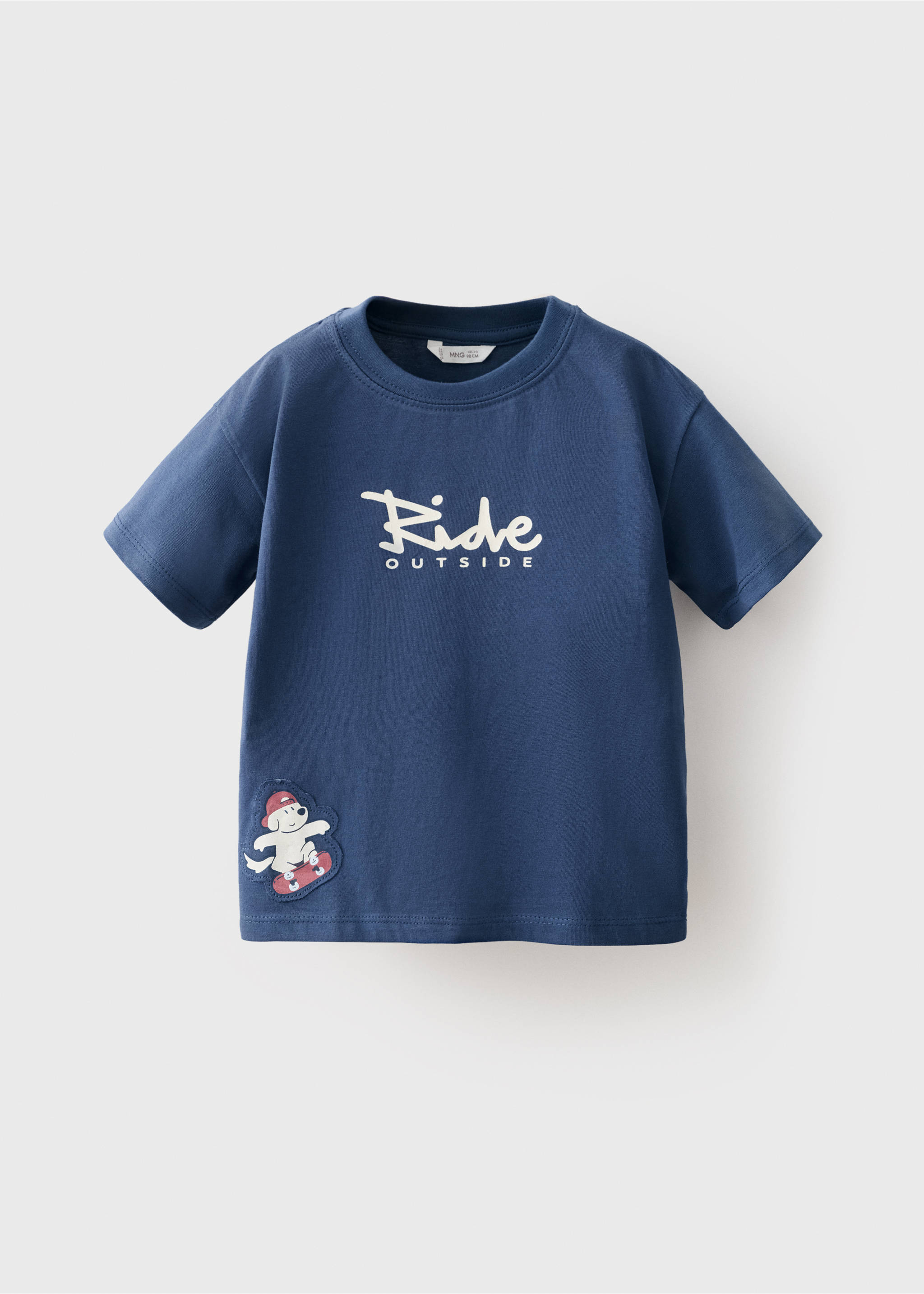 T-shirt imprimé chien - Article sans modèle, Bleu nuit. Ref: 17043293-00.