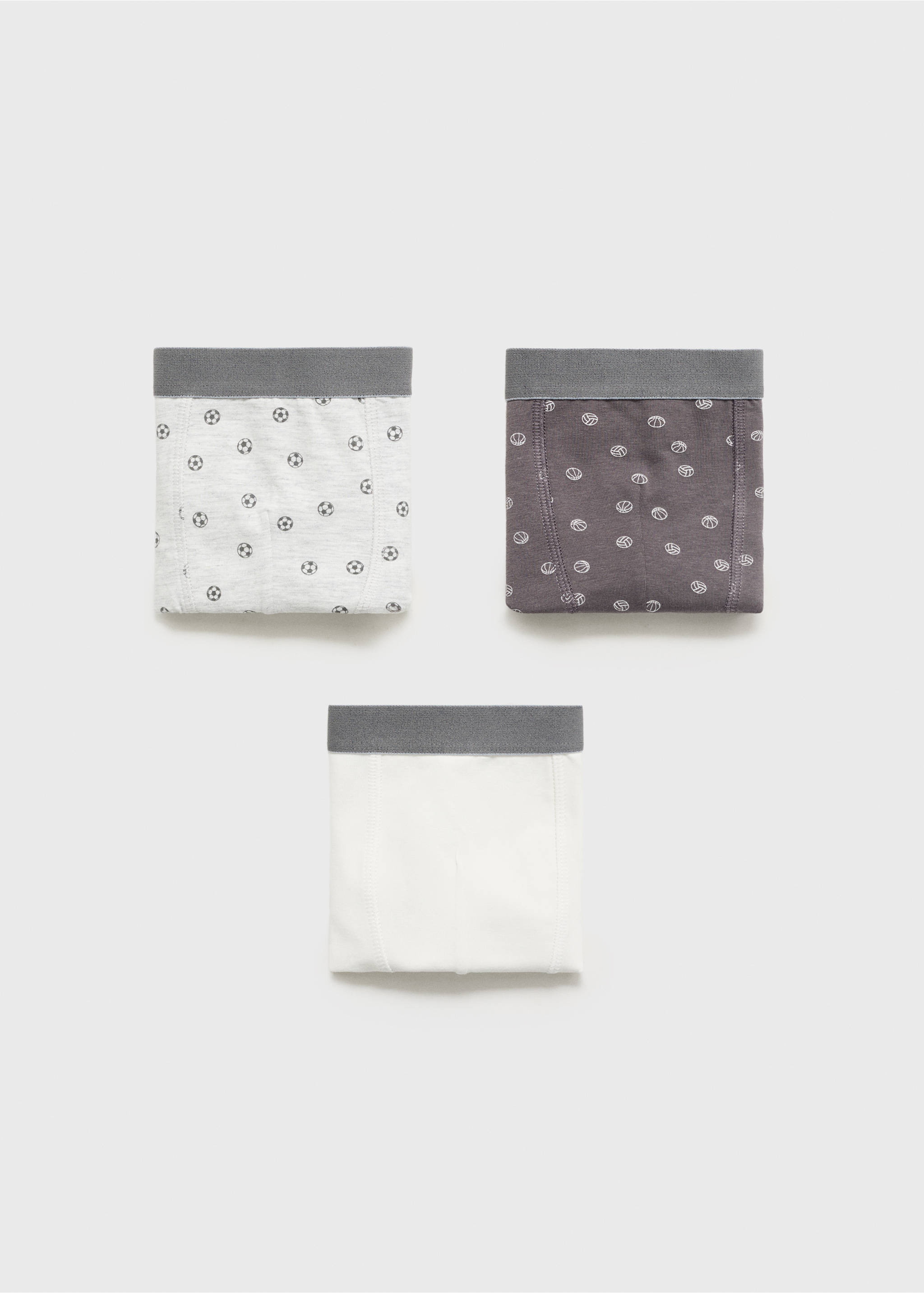 3er-Pack kombinierte Slips - Artikel ohne Model, Mittelgrau meliert. Ref: 17043302-00.