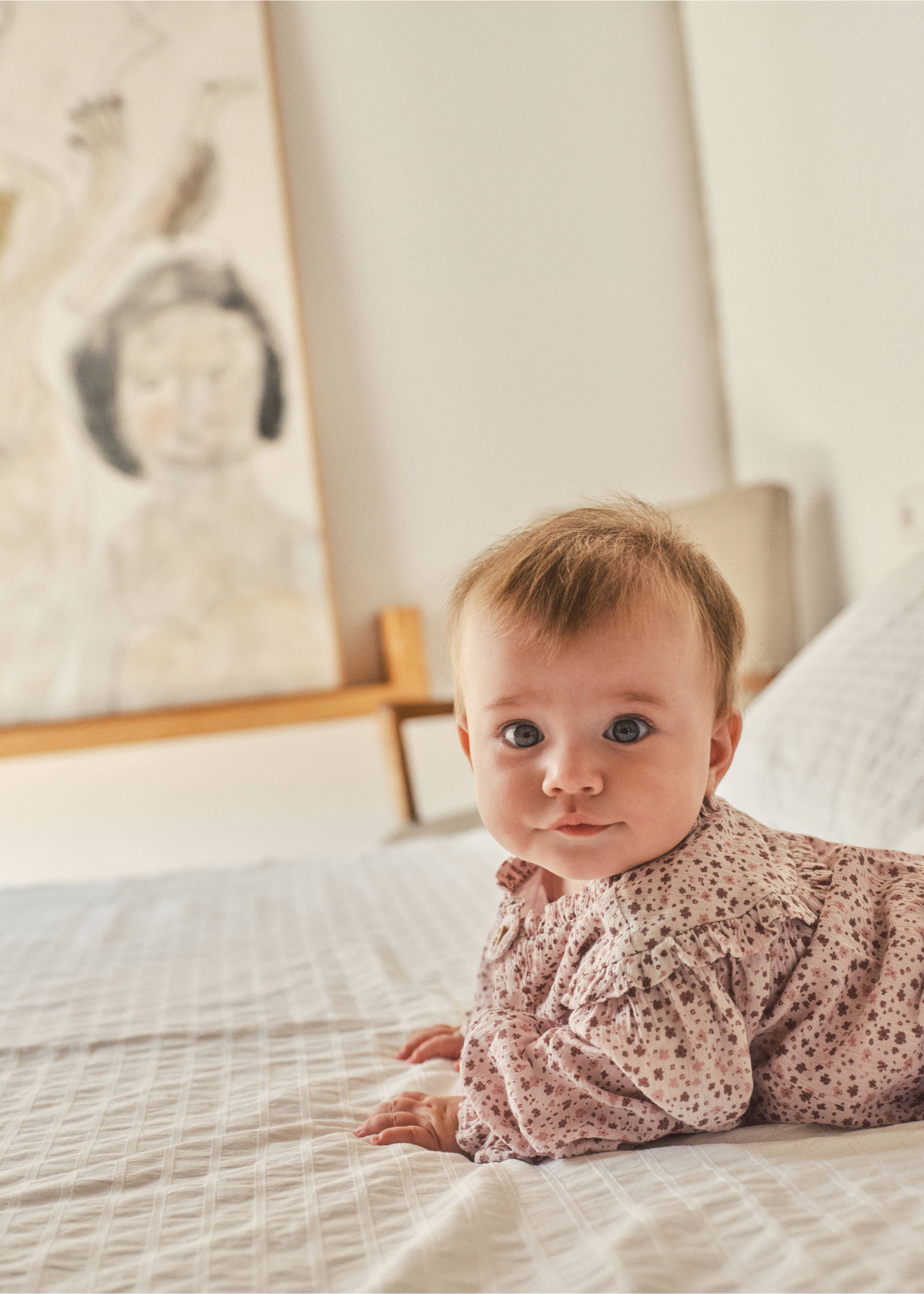 Printed dress and nappy cover - Details of the article 5, Pink. Ref: 17043303-00.