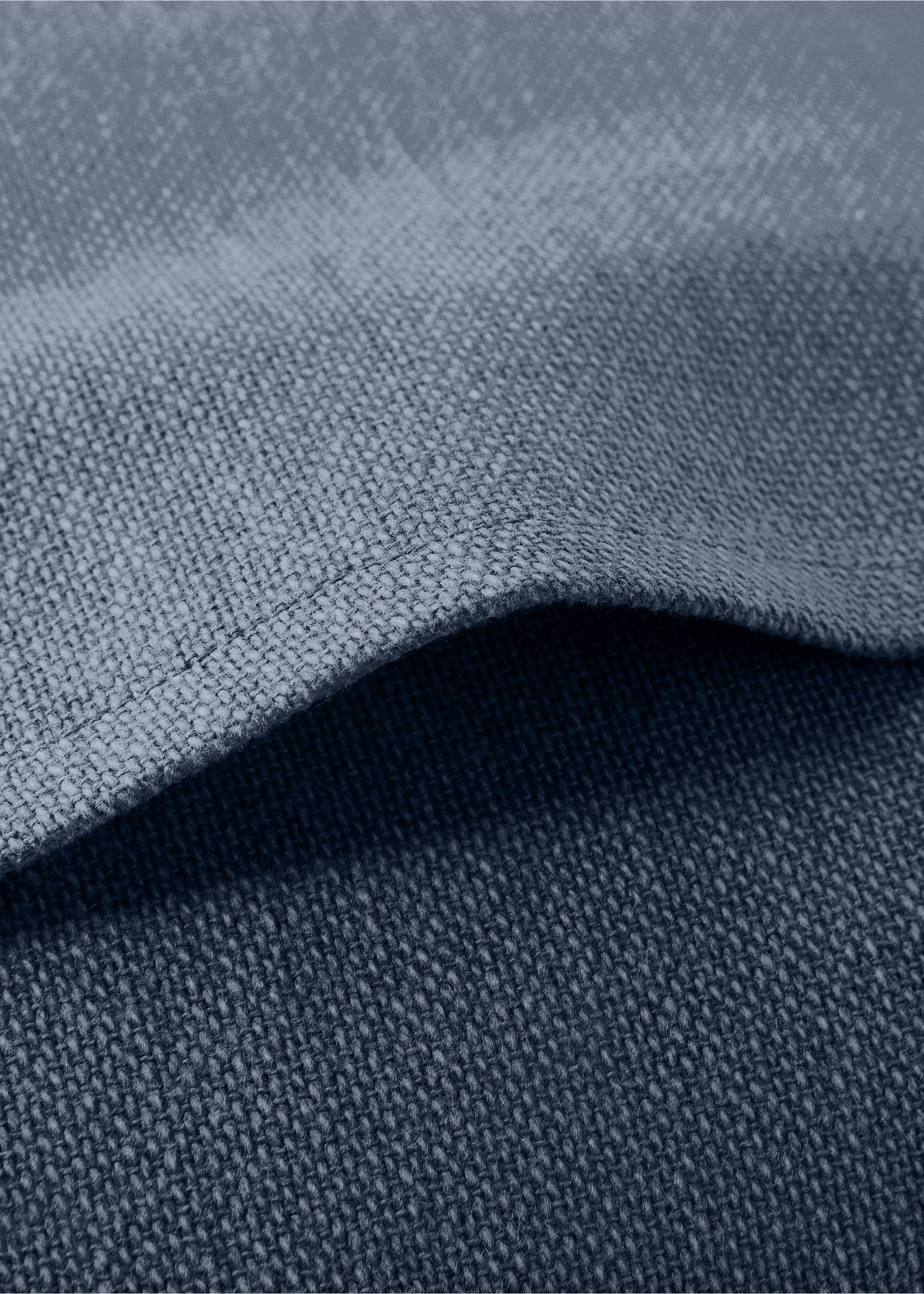 Paspelierter Kissenbezug 45 x 45 cm - Detail des Artikels 4, Tintenblau. Ref: 17043310-00.