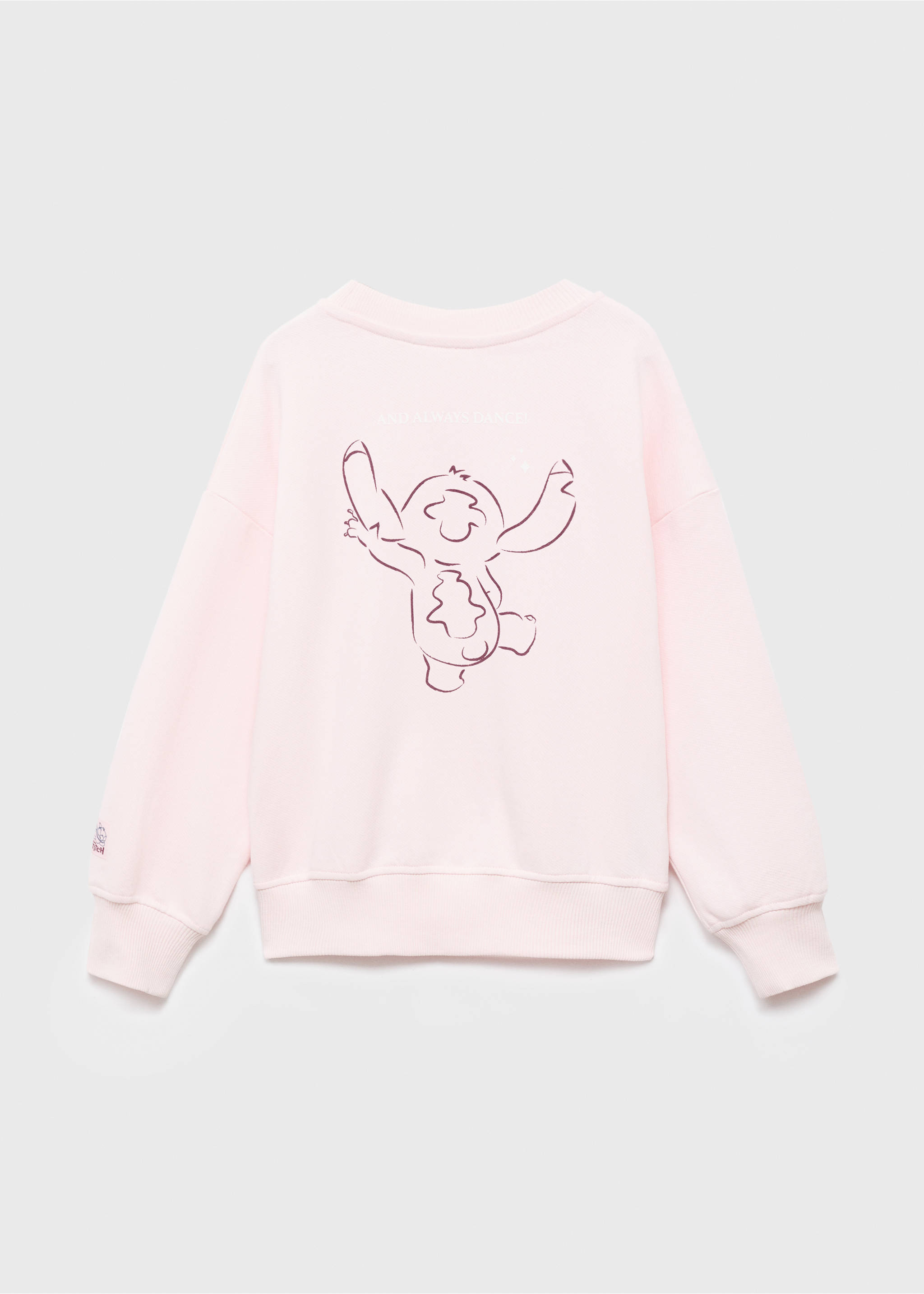 Lilo and Stitch sweatshirt - Reverse of the article, Pink. Ref: 17043319-00.