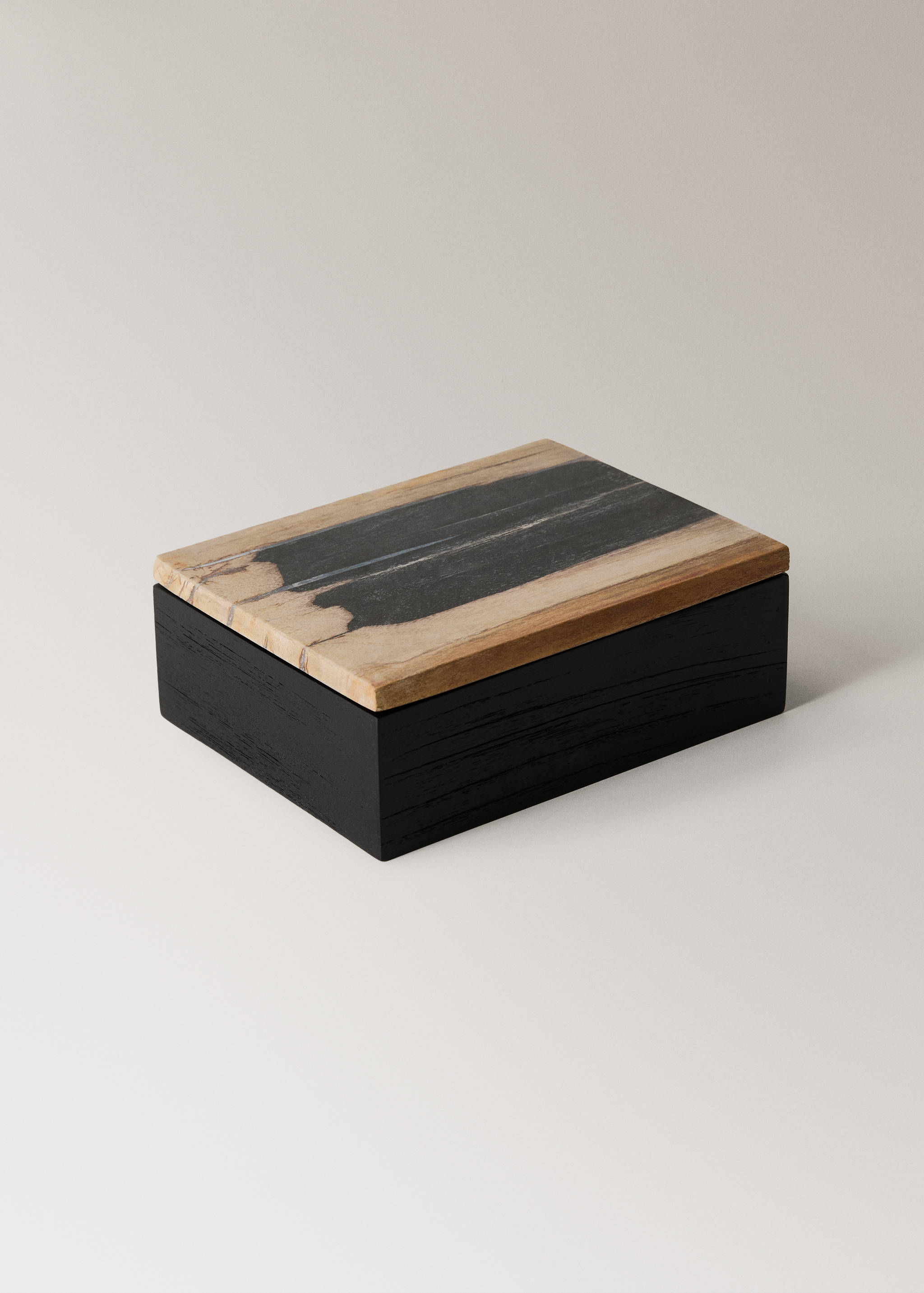 Grande boîte décorative en bois pétrifié - Détail de l'article 2
