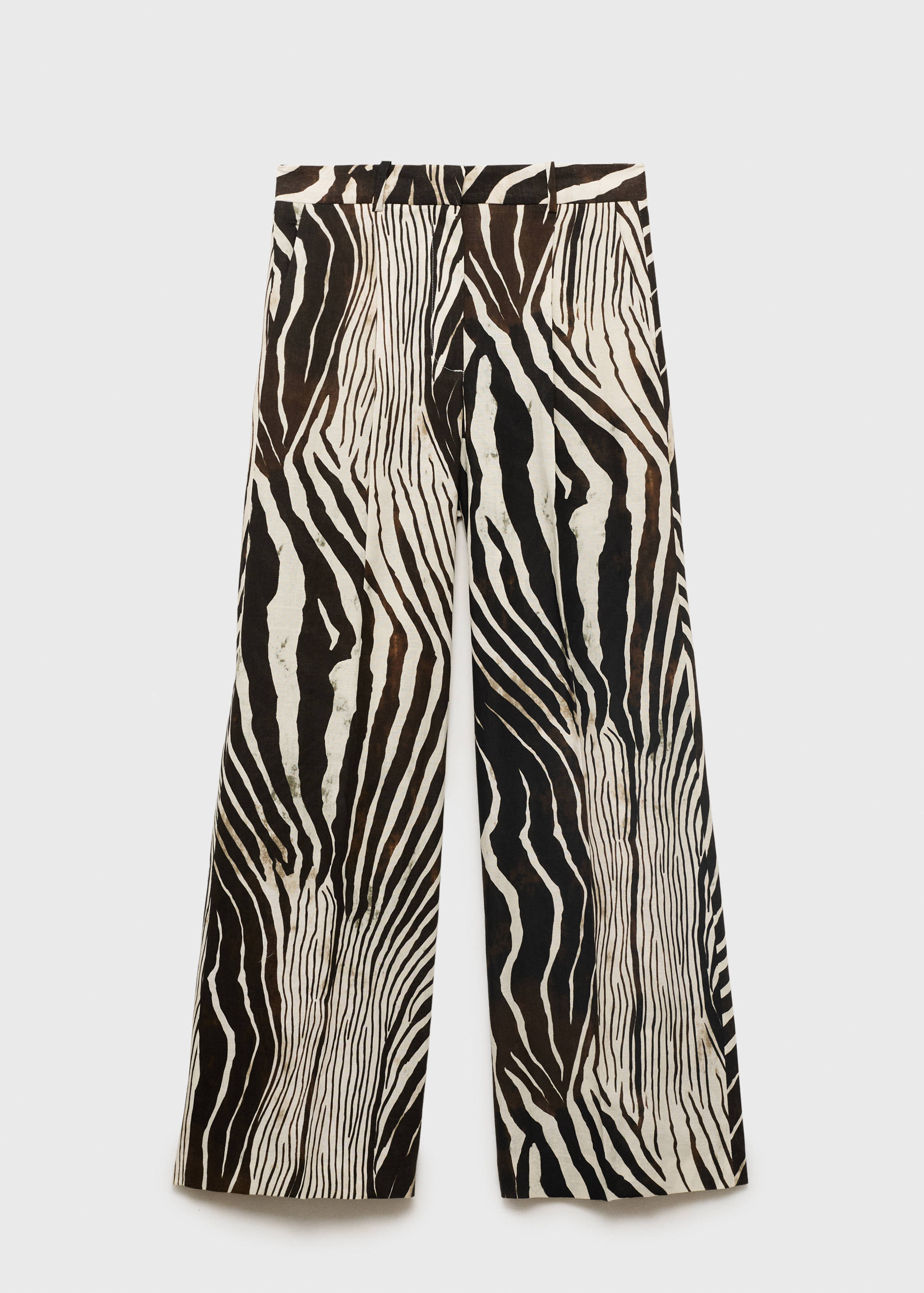 Zebra-print linen trousers - Article without model