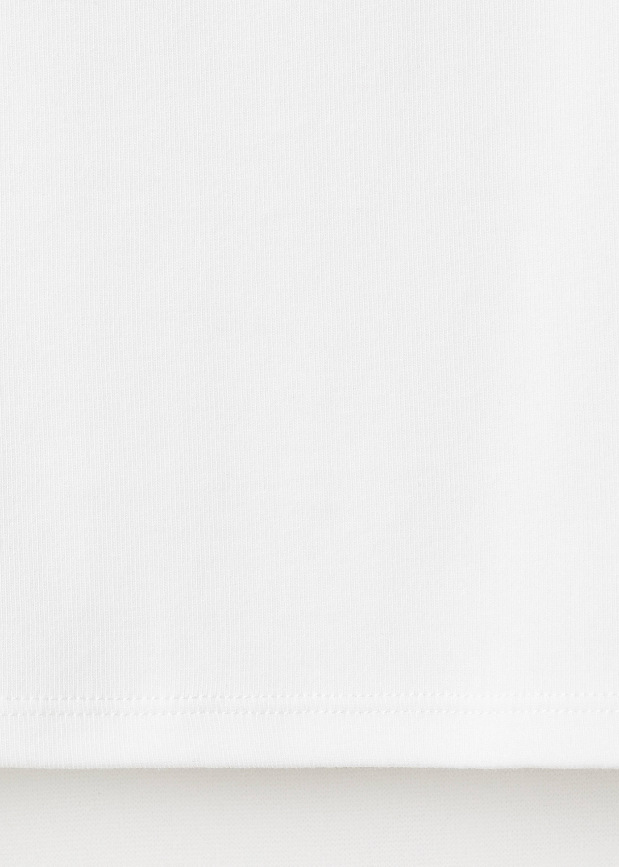 Contrasting collar cotton t-shirt - Details of the article 0