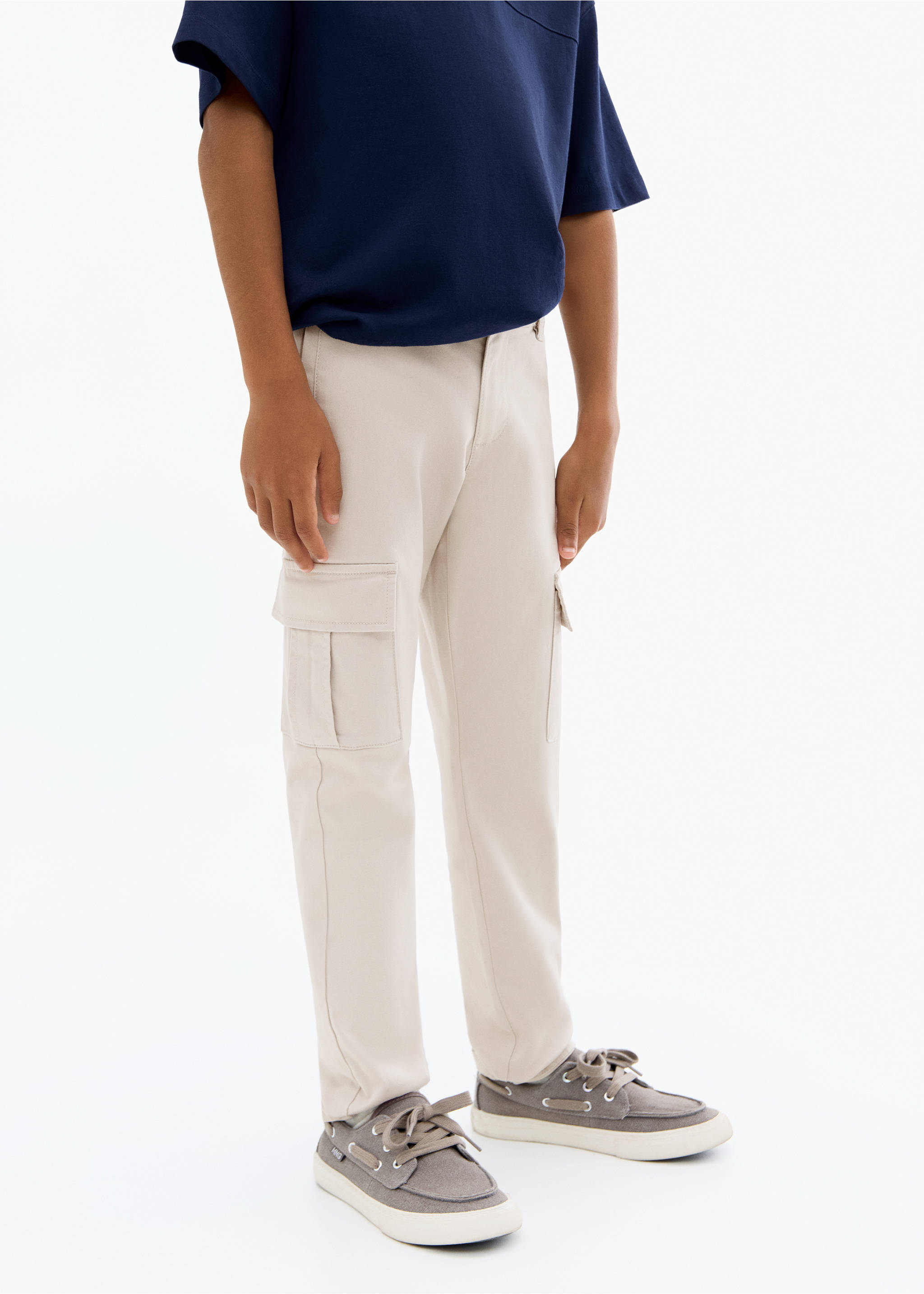 Pantalons cargo cotó - Detall de l'article 6, Gris gel. Ref: 17043792-00.