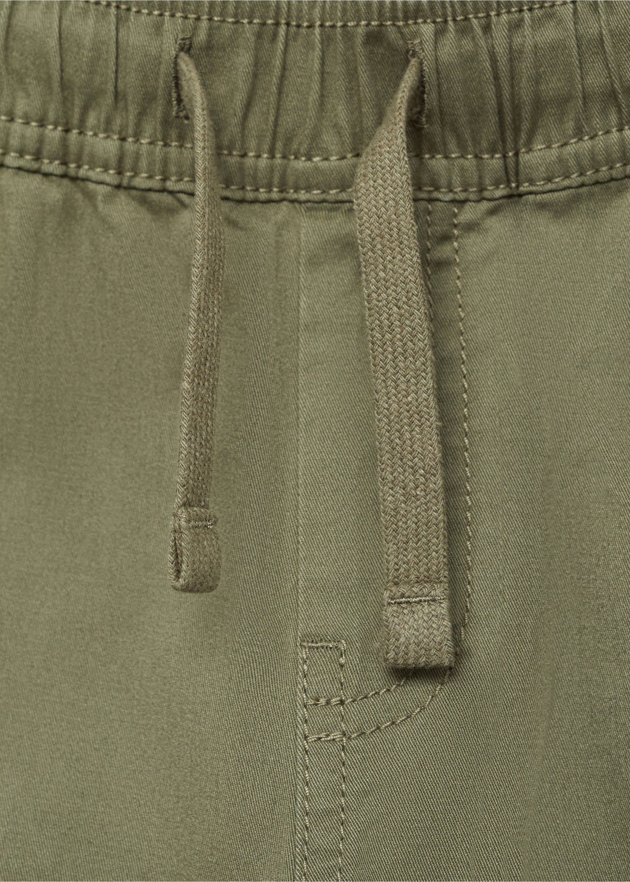Bavlněné kalhoty s kapsami - Detail zboží 8, Khaki. Ref: 17043793-00.
