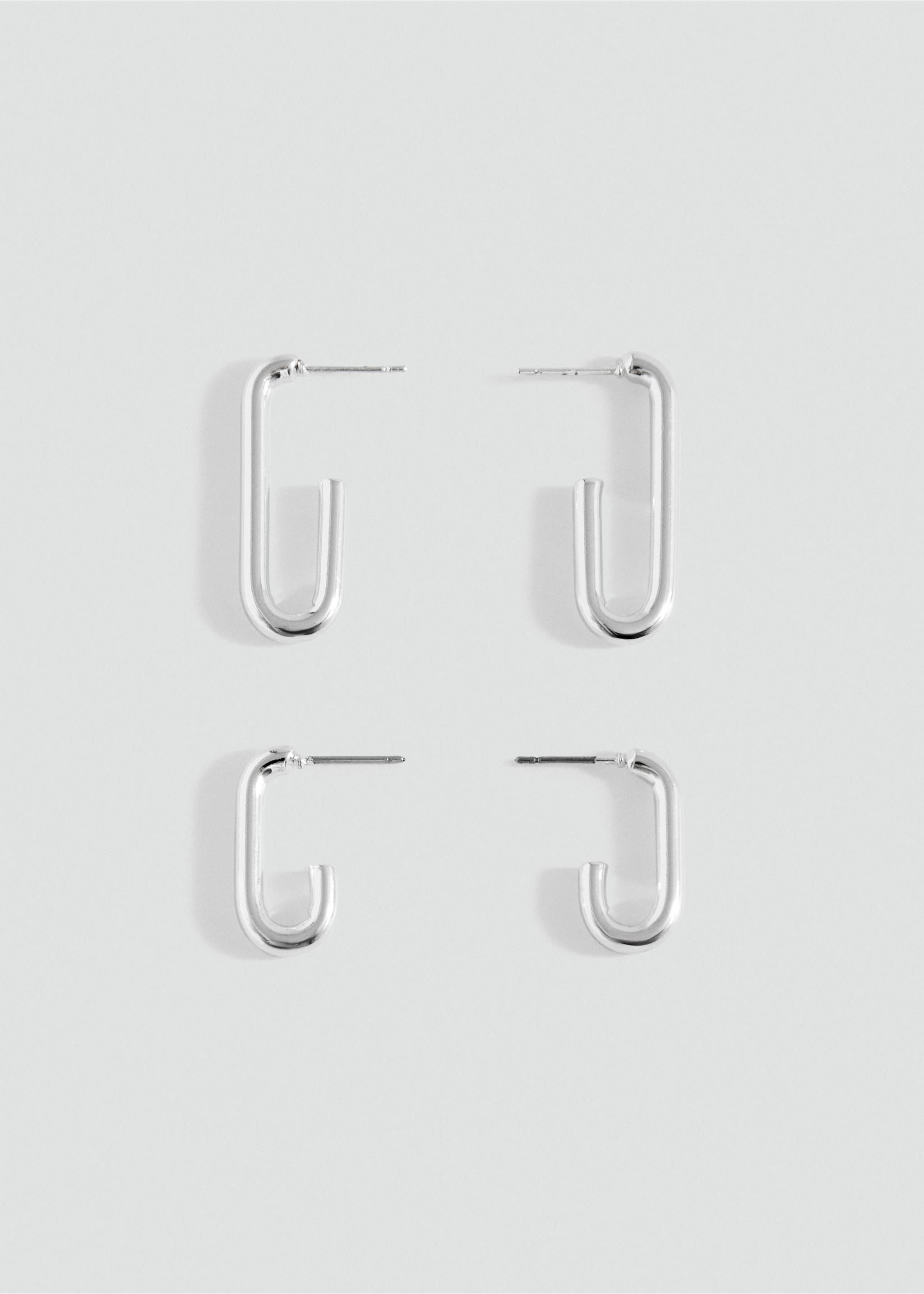 2-pack of earrings - Article without model, Silver. Ref: 17043807-00.