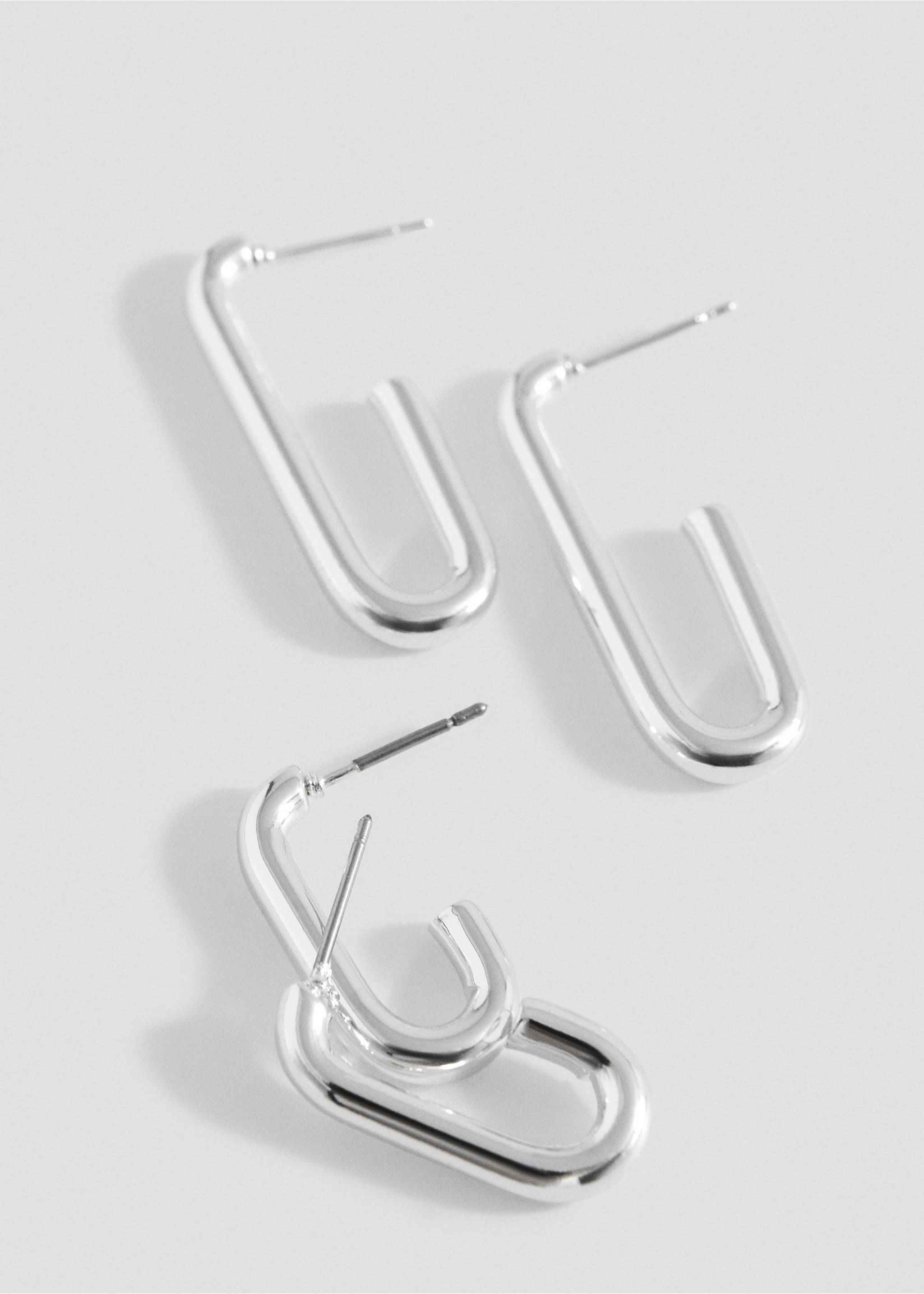2-pack of earrings - Medium plane, Silver. Ref: 17043807-00.