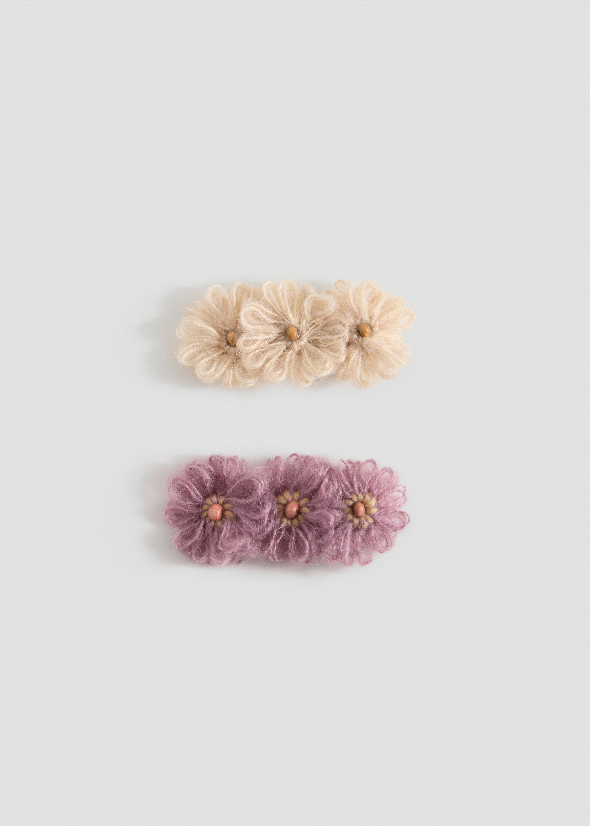 2 pack flower hairclips - Article without model, Sand. Ref: 17043813-00.