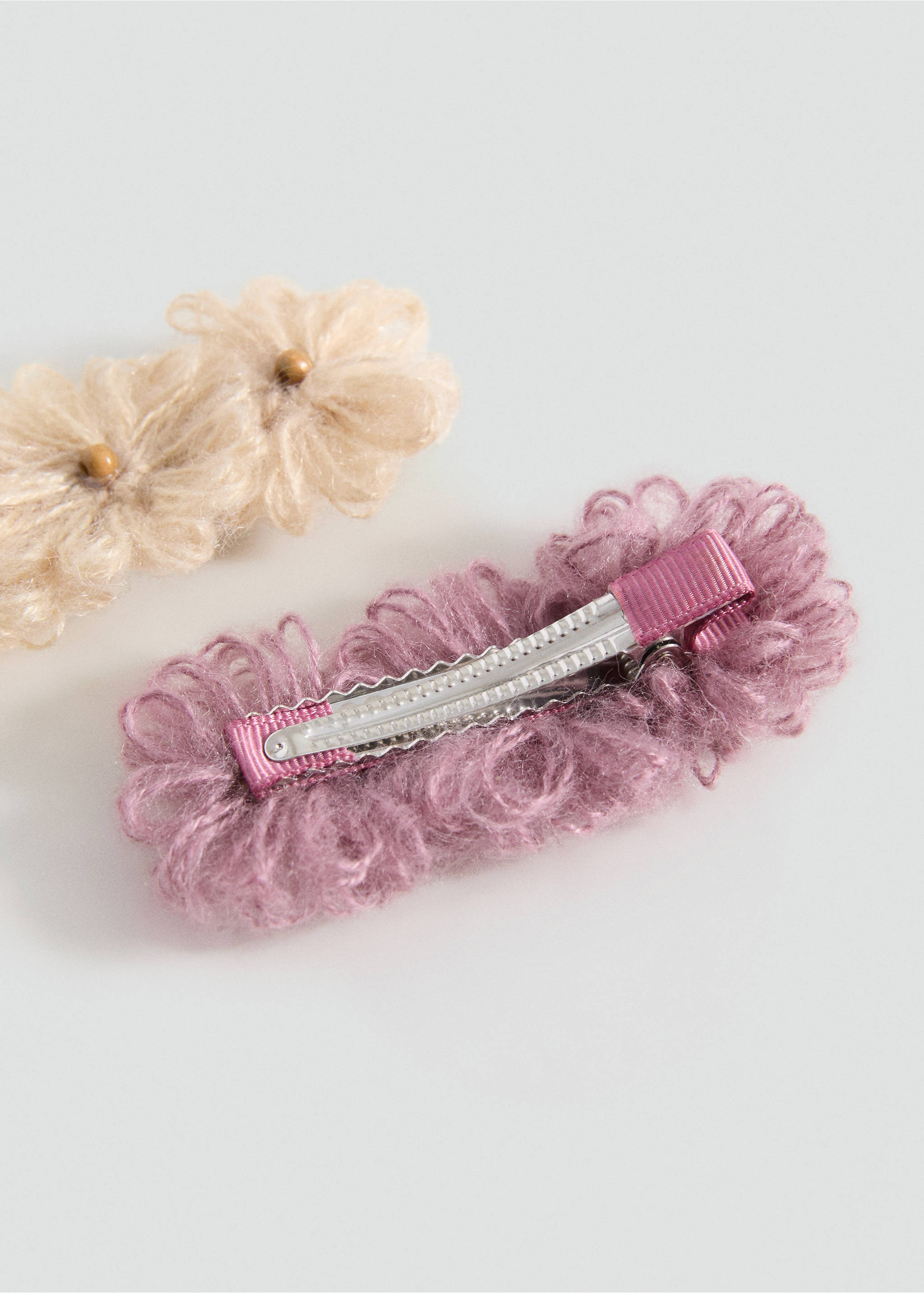 2 pack flower hairclips - Medium plane, Sand. Ref: 17043813-00.