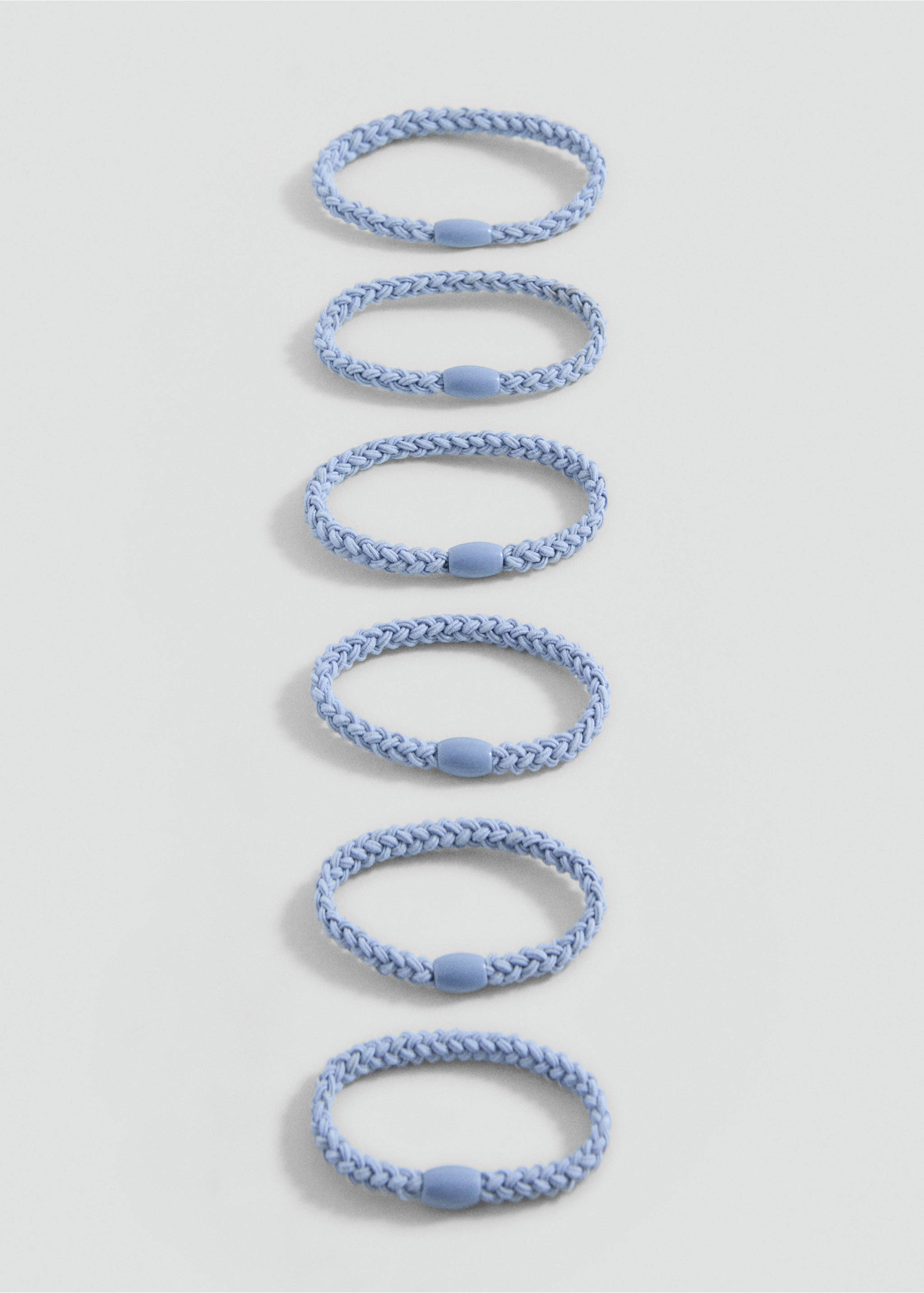 Pack 6 hair ties - Medium plane, Blue. Ref: 17043822-00.