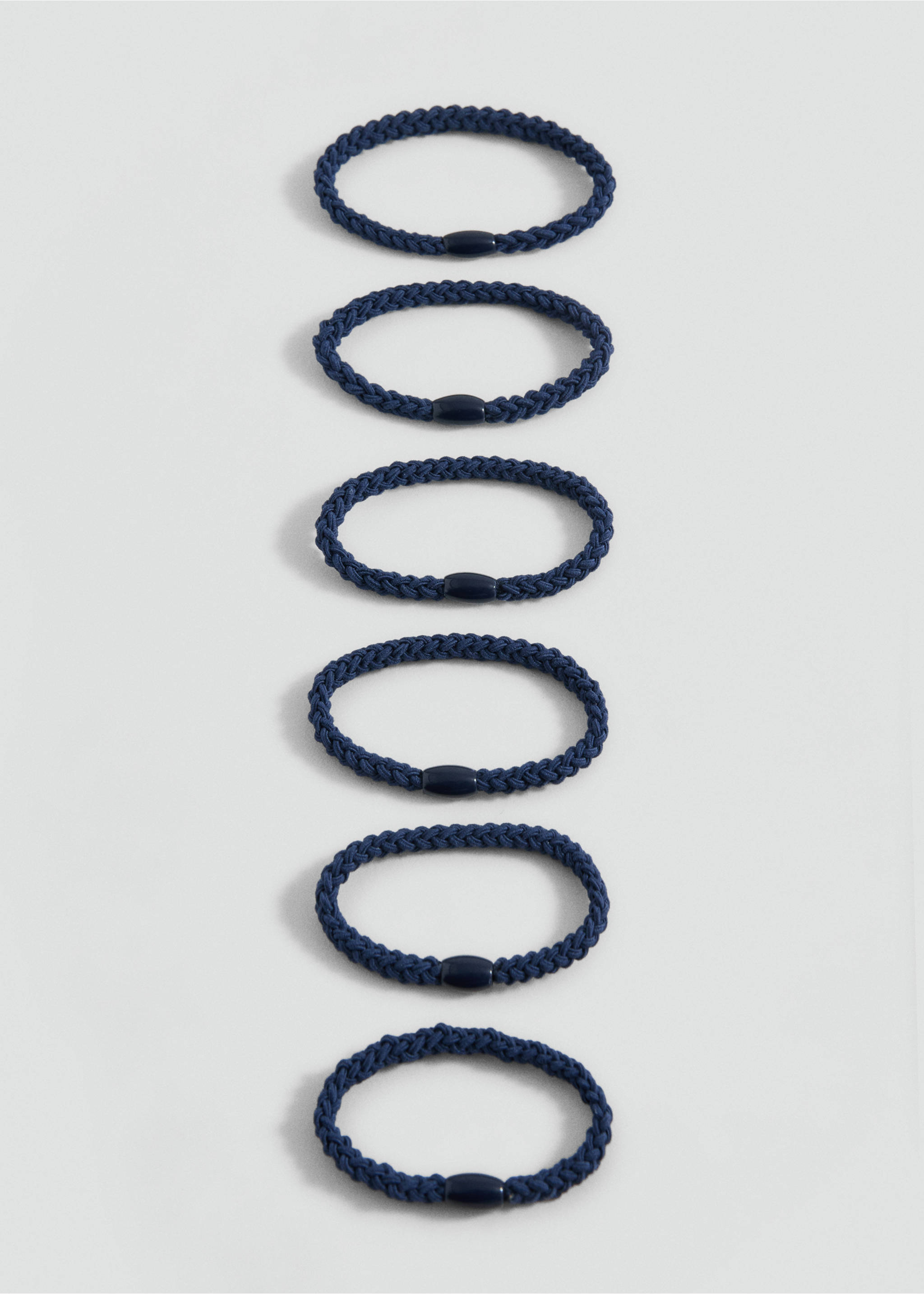 Pack 6 hair ties - Medium plane, Navy. Ref: 17043823-00.