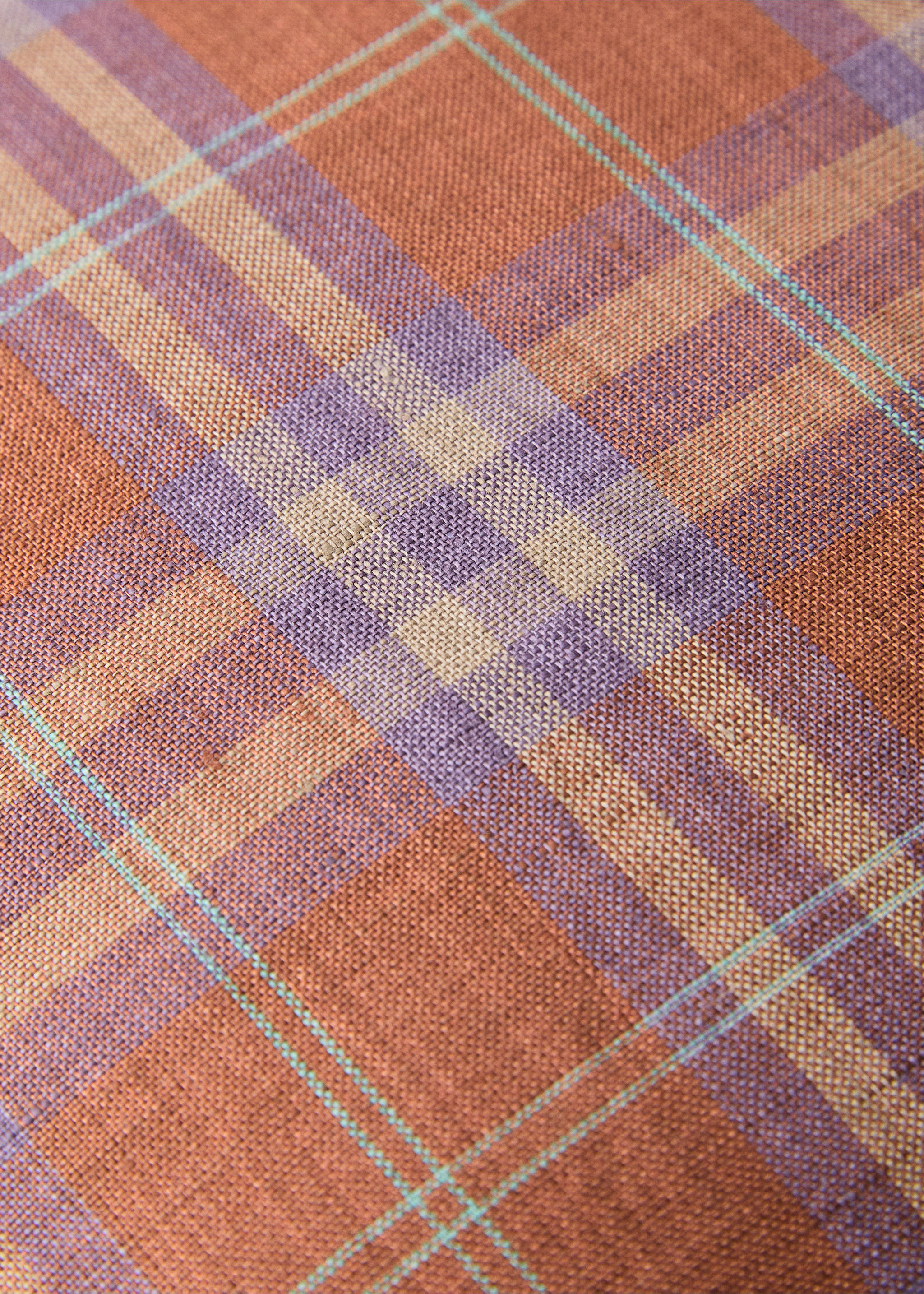 Multi-coloured check children's cushion cover 40x40 cm - Details of the article 1, Cherry. Ref: 17043825-00.
