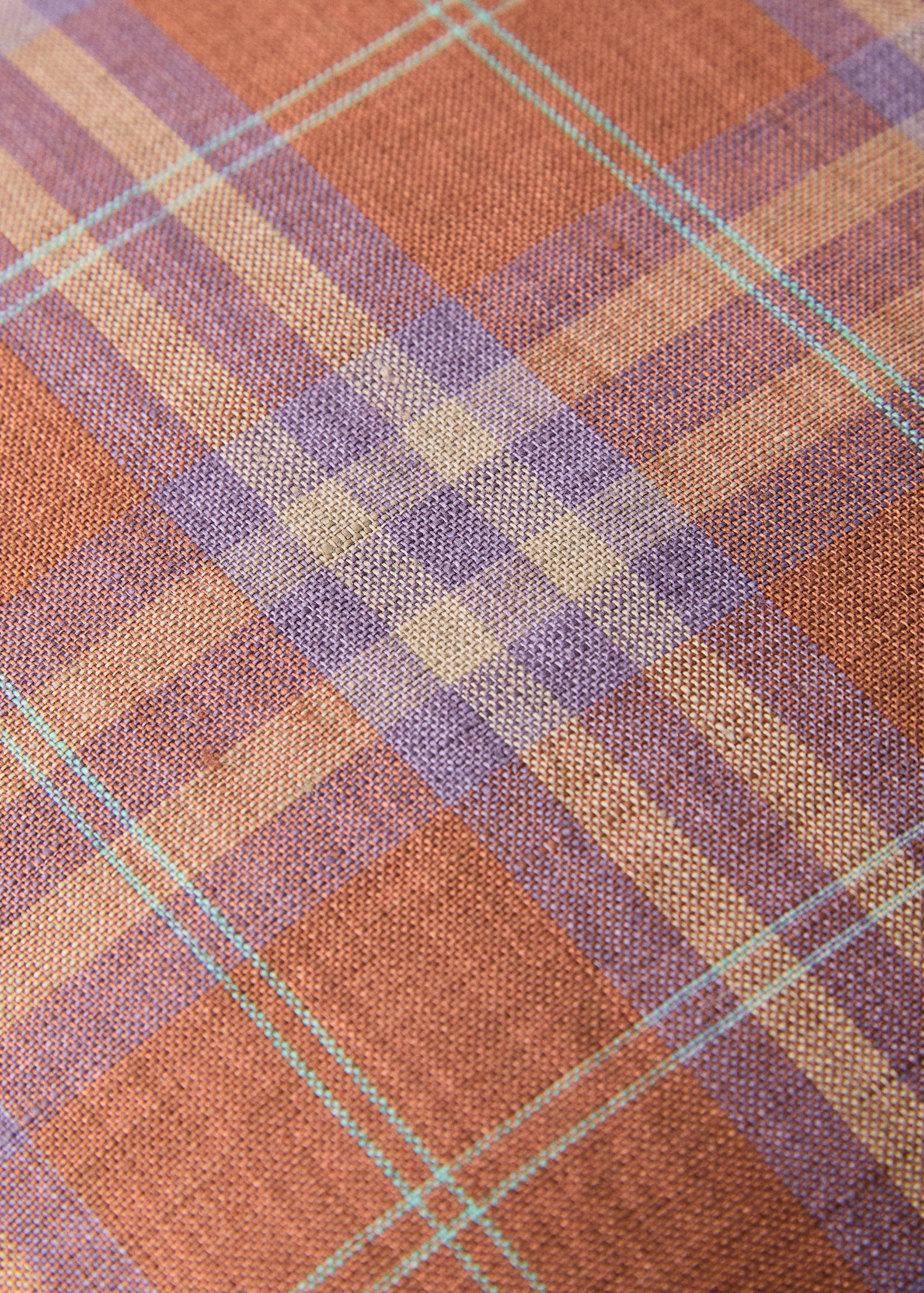 Multi-coloured check children's cushion cover 40x40 cm - Details of the article 1