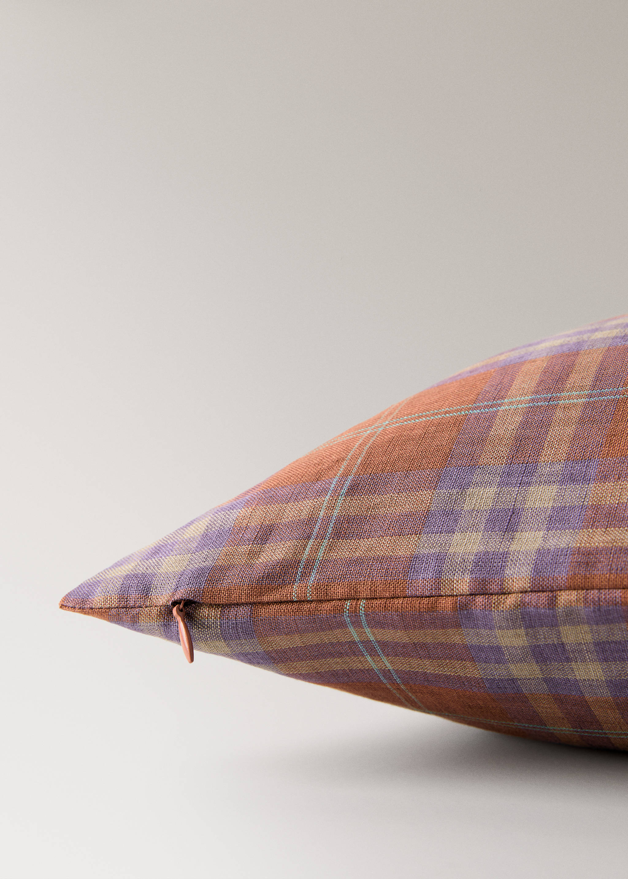 Multi-coloured check children's cushion cover 40x40 cm - Details of the article 3