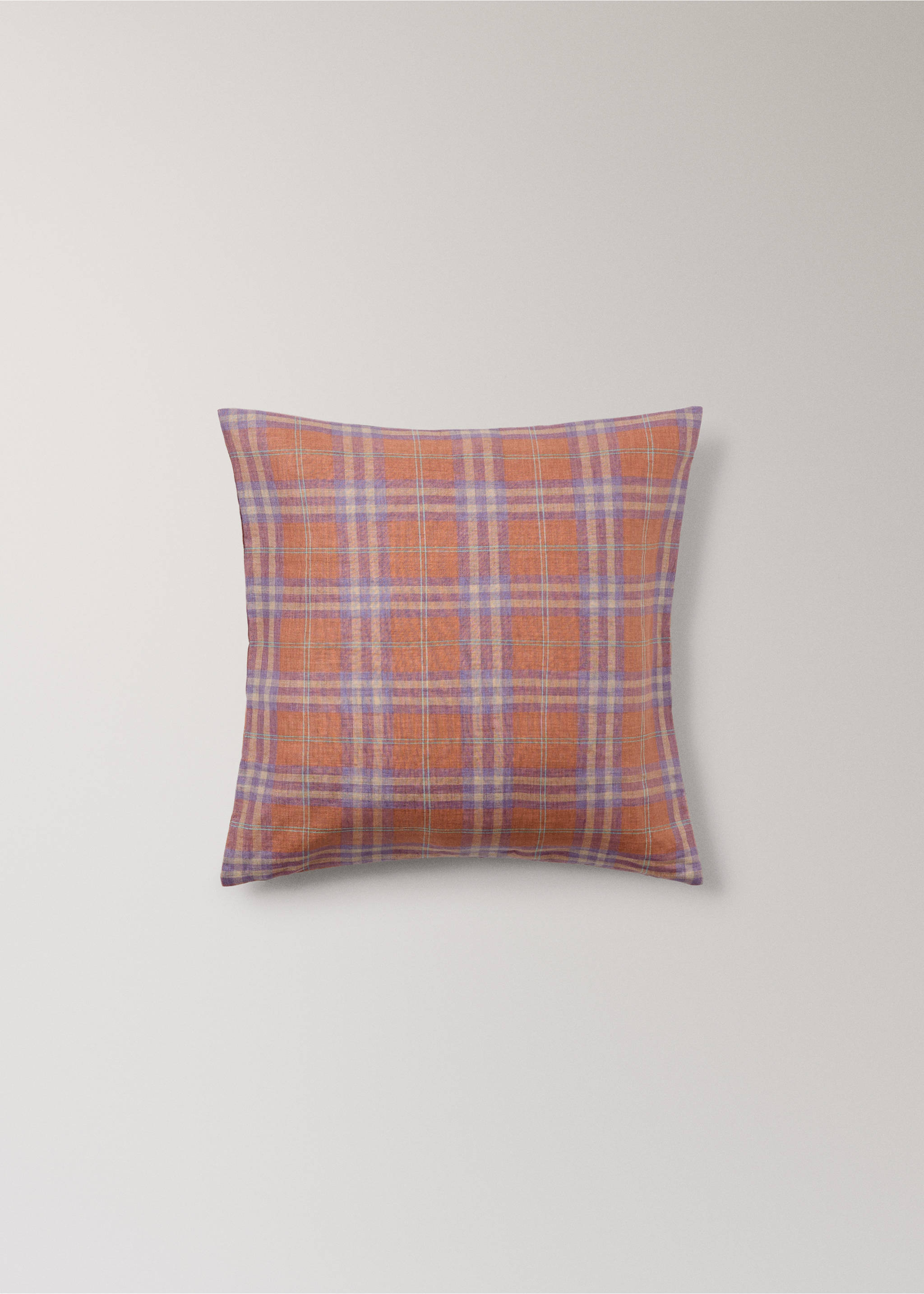 Multi-coloured check children's cushion cover 40x40 cm - Article without model, Cherry. Ref: 17043825-00.