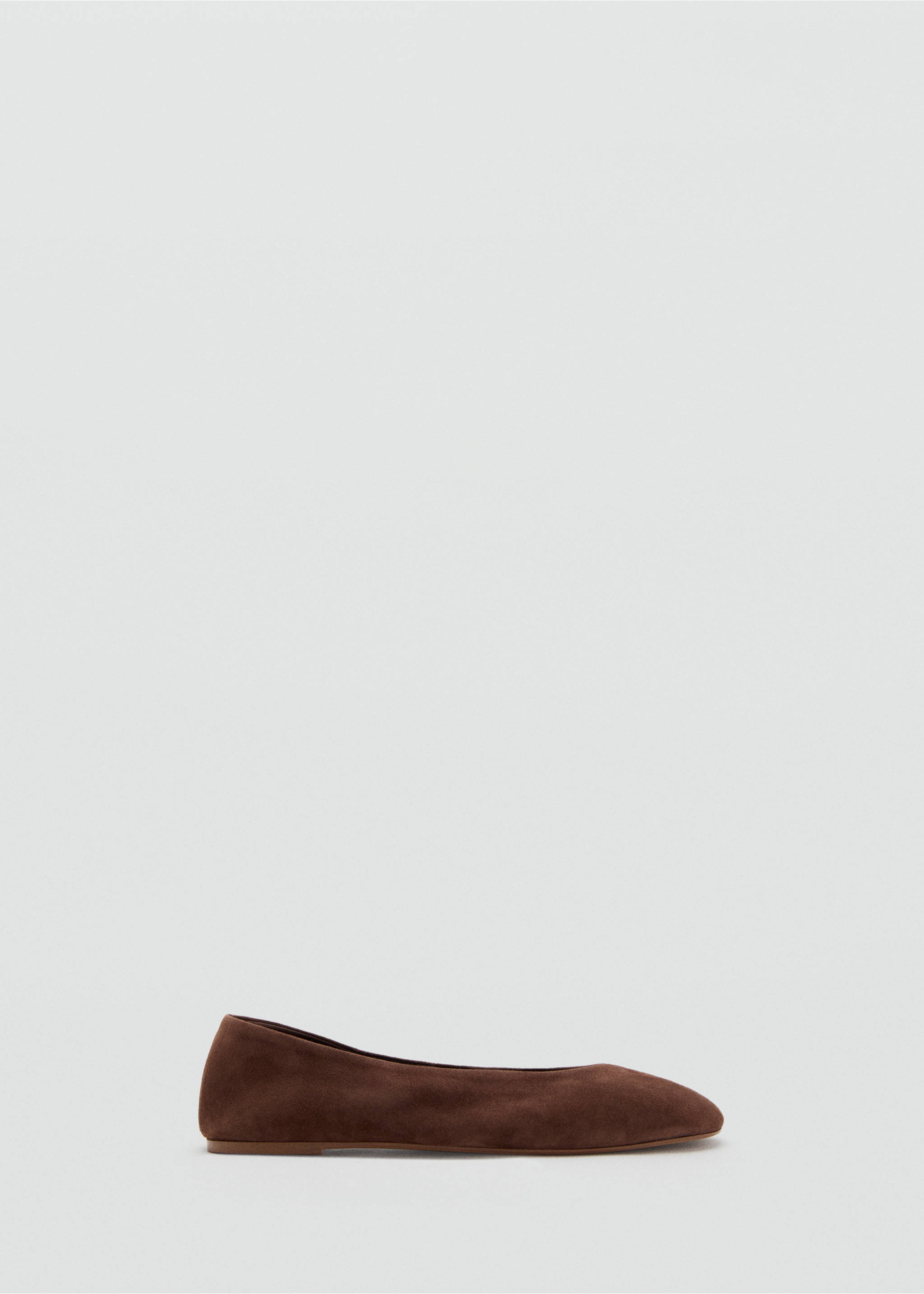 Suede leather ballet flats - Article without model, Chocolate. Ref: 17043829-00.