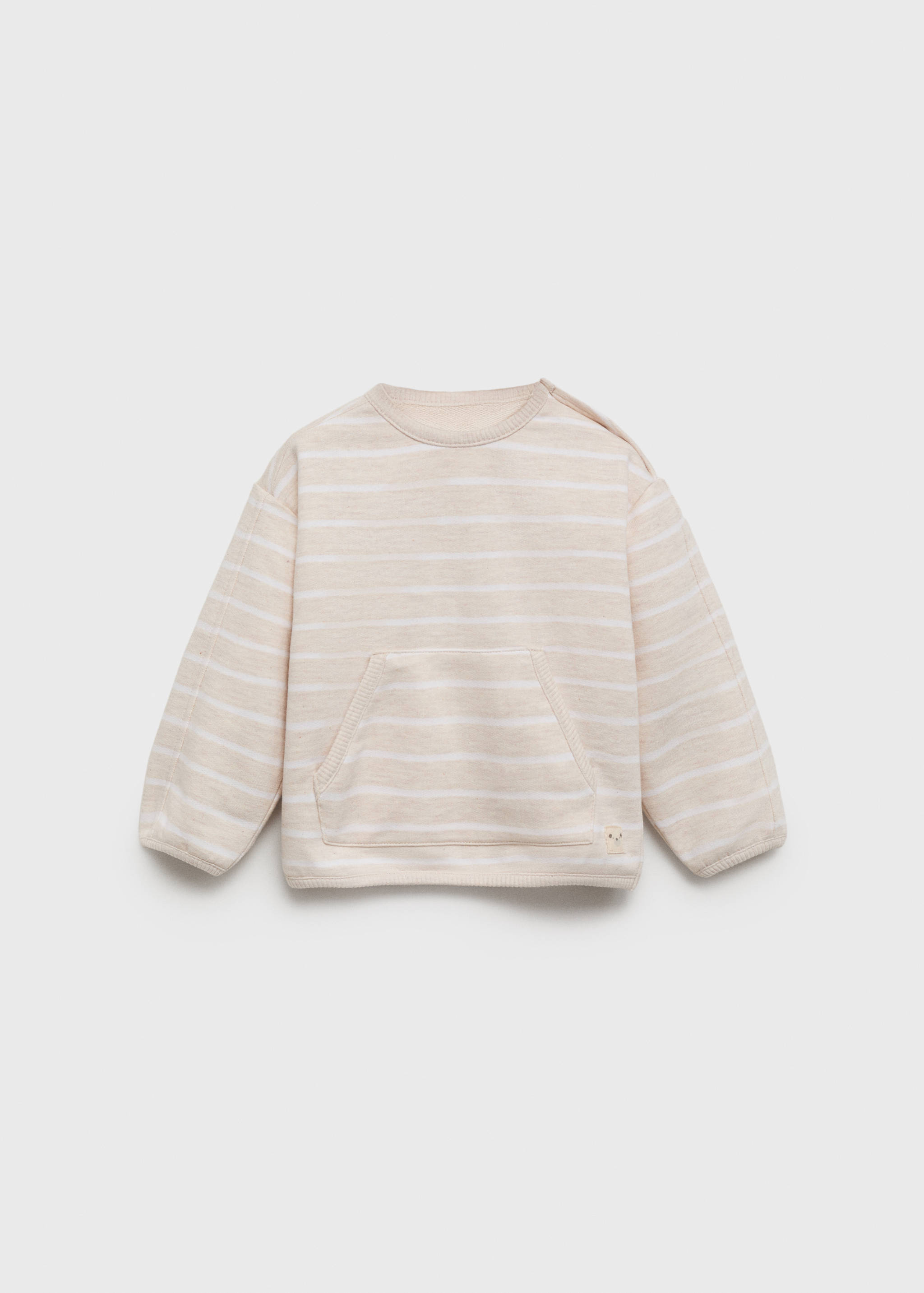 Striped sweatshirt with button detail - Article without model