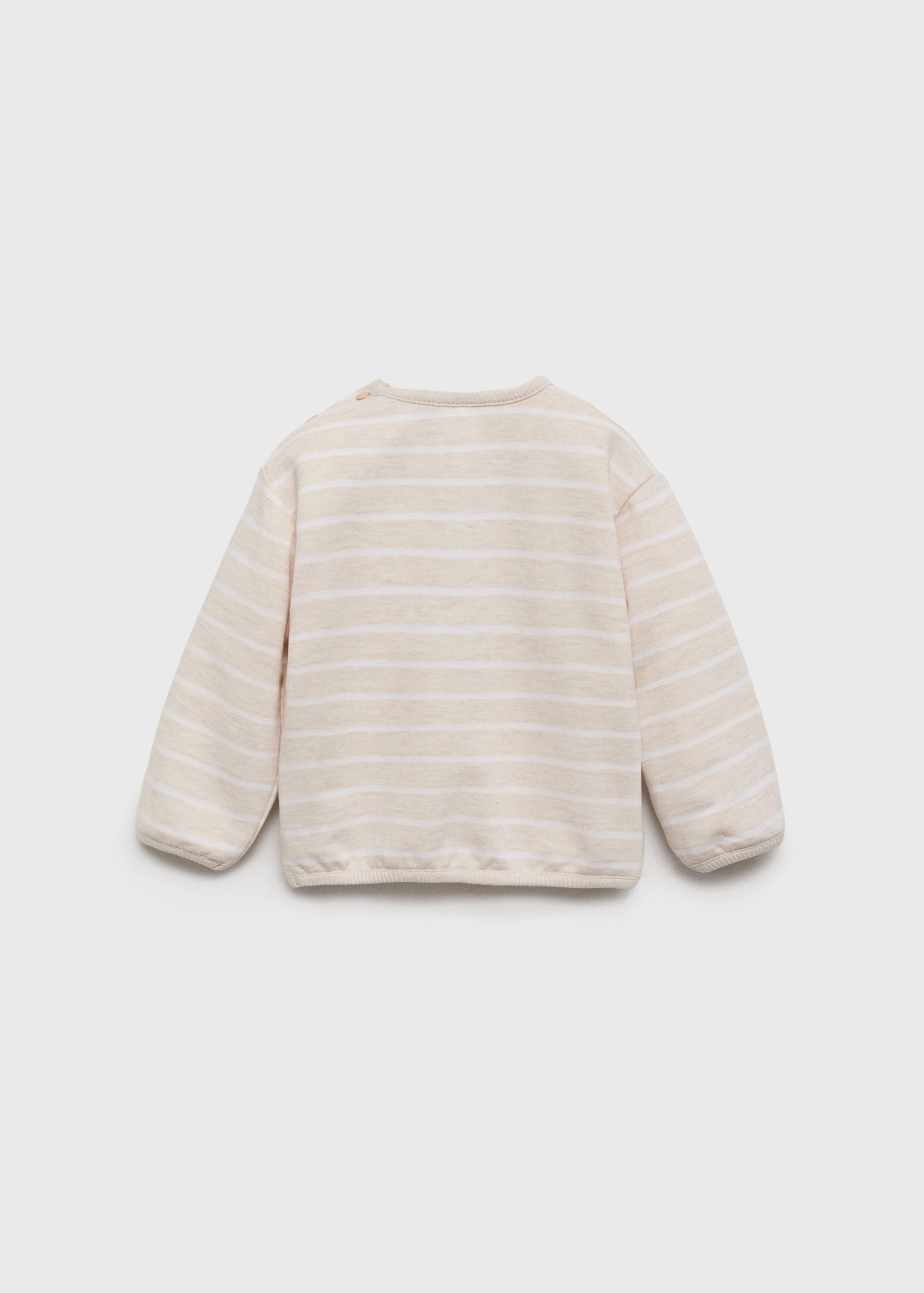 Striped sweatshirt with button detail - Reverse of the article