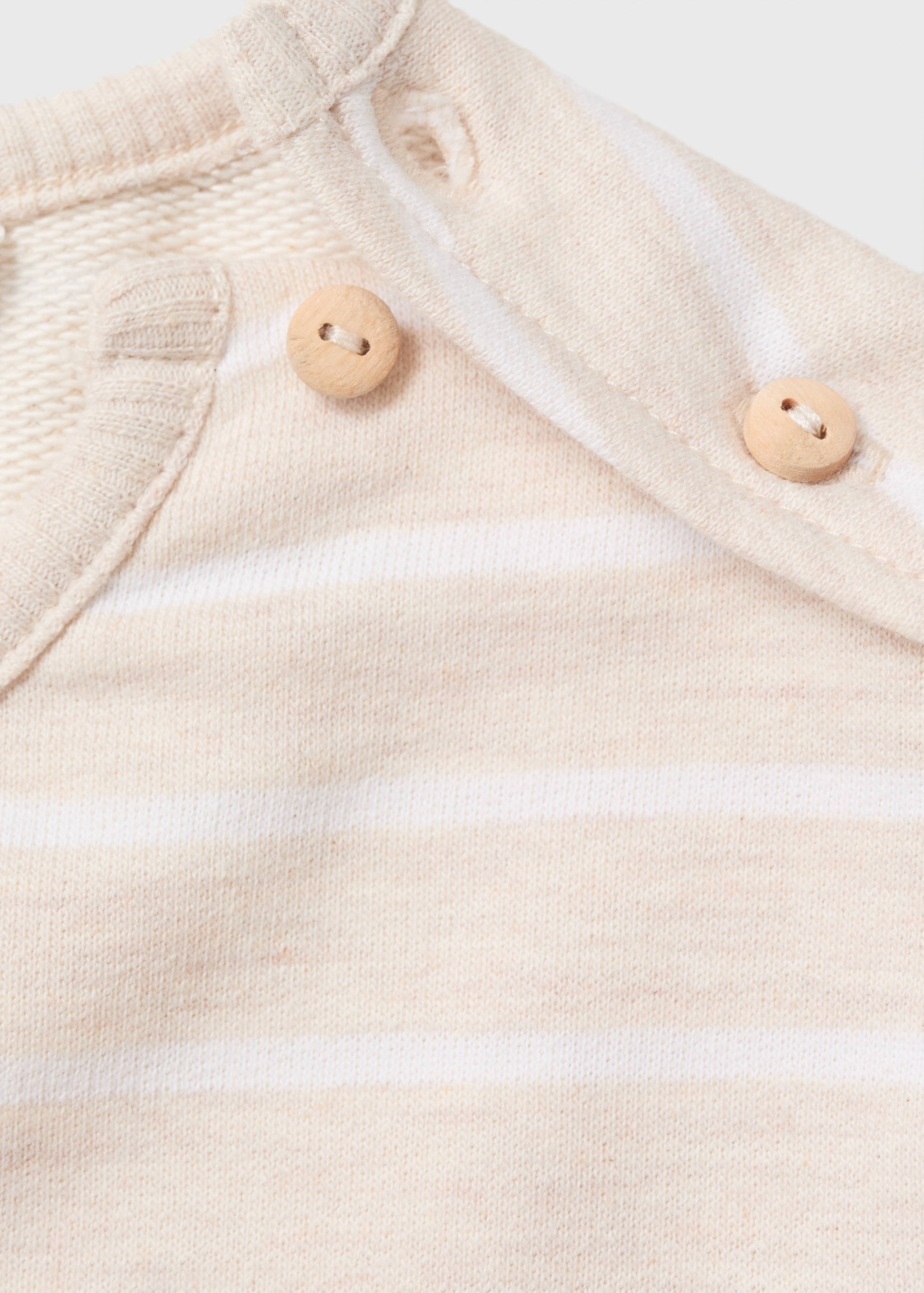 Striped sweatshirt with button detail - Details of the article 8