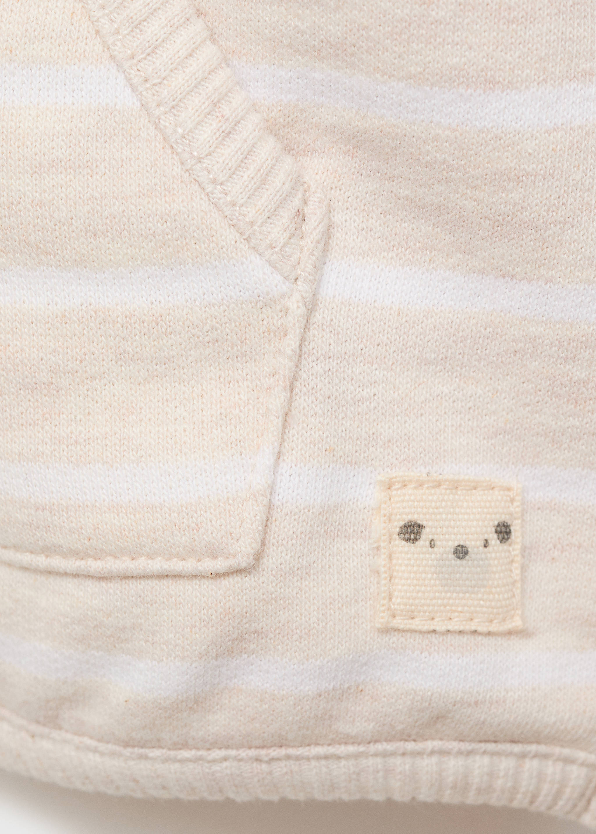 Striped sweatshirt with button detail - Details of the article 0