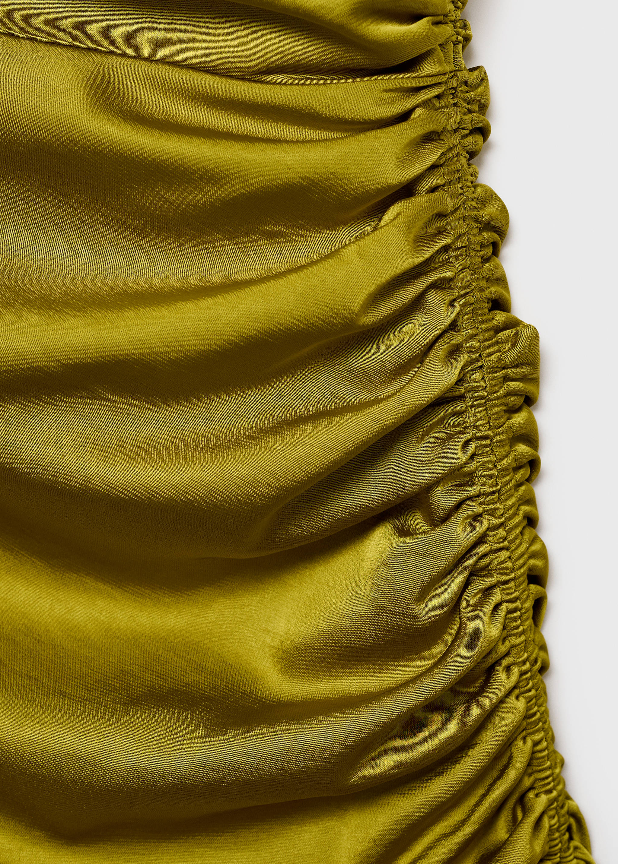 Asymmetrical satin dress with side slits - Details of the article 8