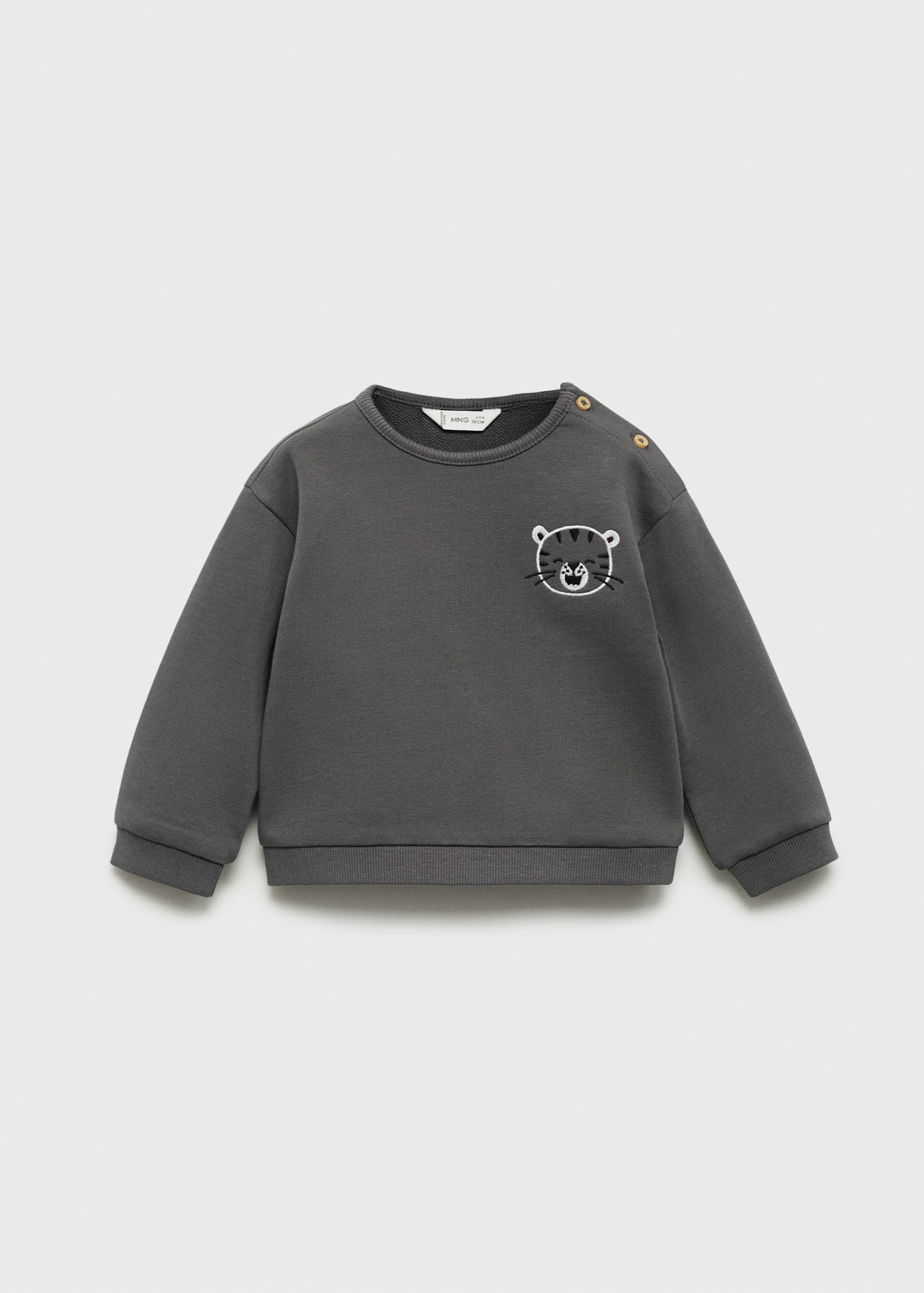 Sudadera algodón detalle bordado - Artículo sin modelo