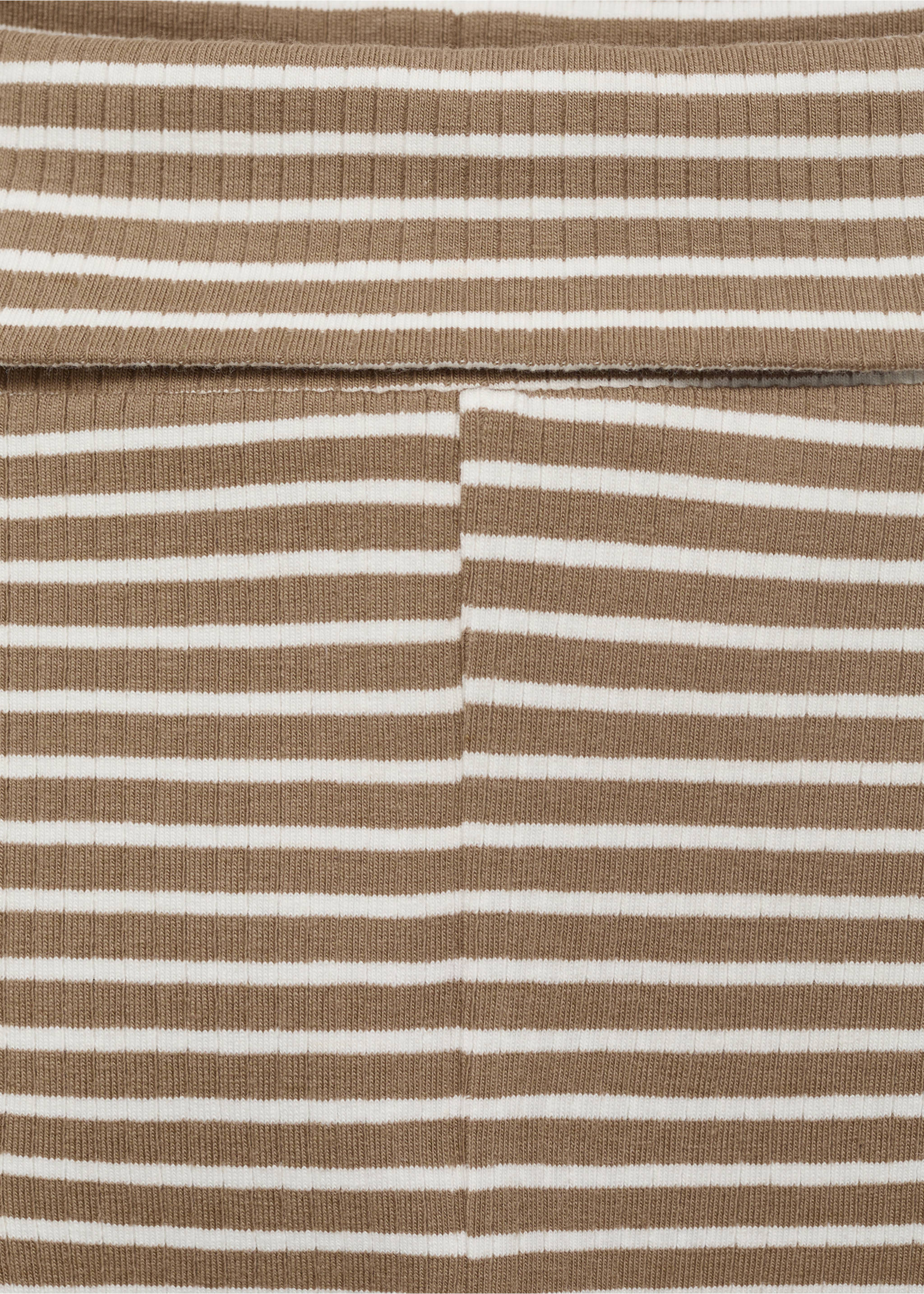 Stripped cotton leggings - Details of the article 0, Medium Brown. Ref: 17044081-00.