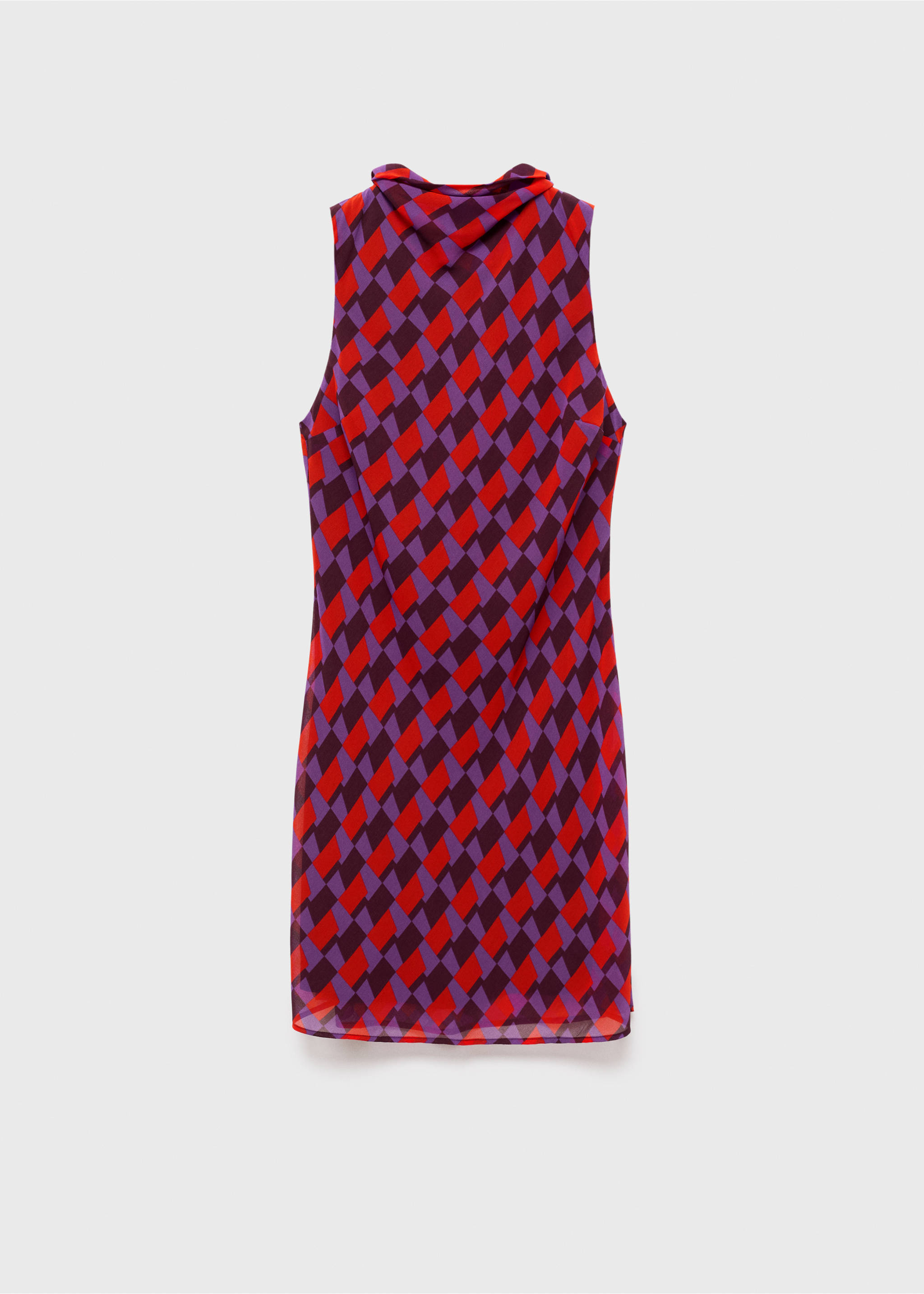 Printed dress with bow detail - Article without model, Violet. Ref: 17044082-00.