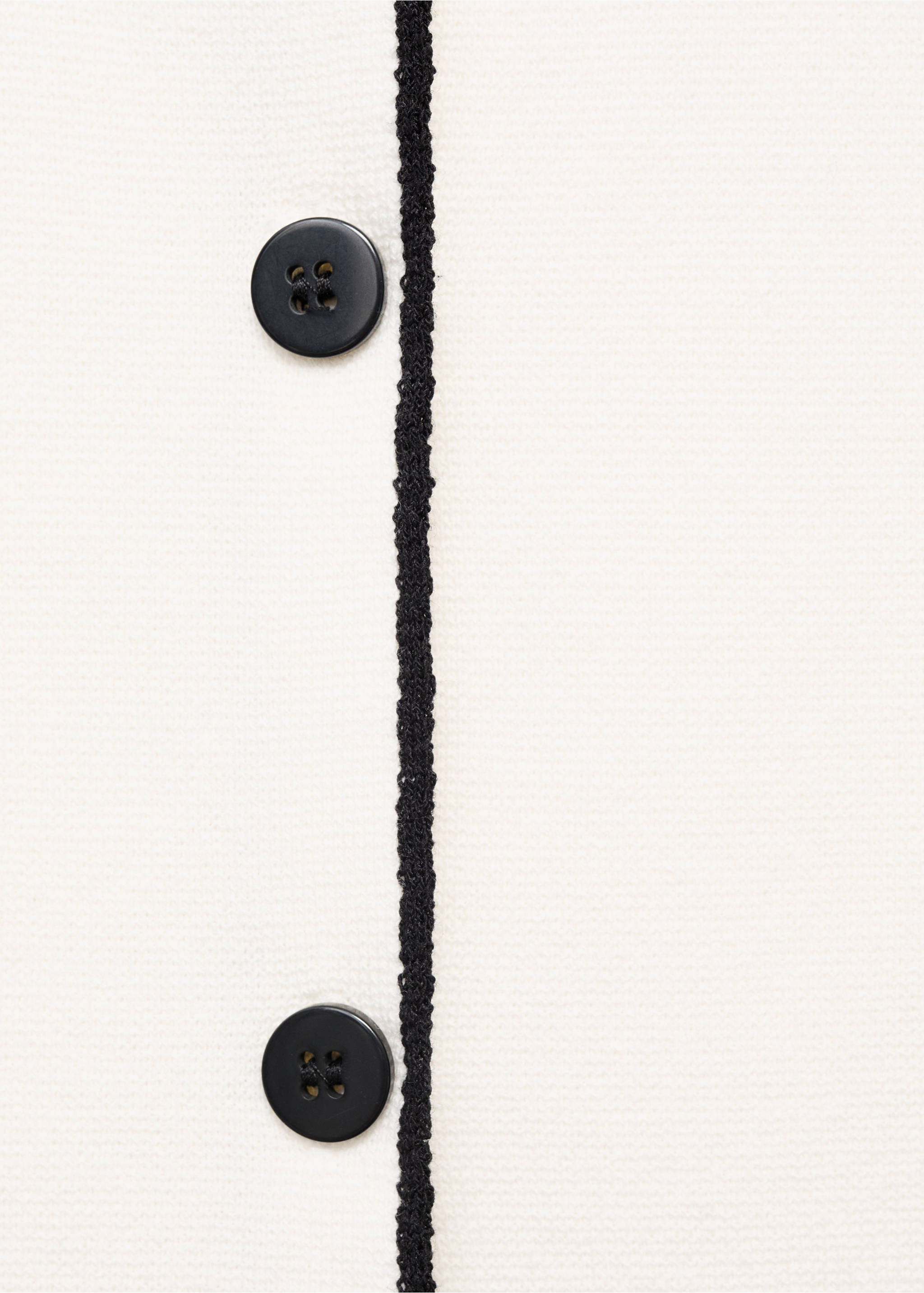 Knitted waistcoat with contrast detail - Details of the article 0, Ecru. Ref: 17044084-00.